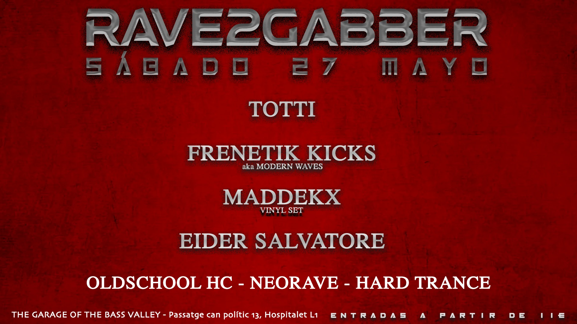 [Sold Out] Rave2gabber Session 10 (Saturday) Cover