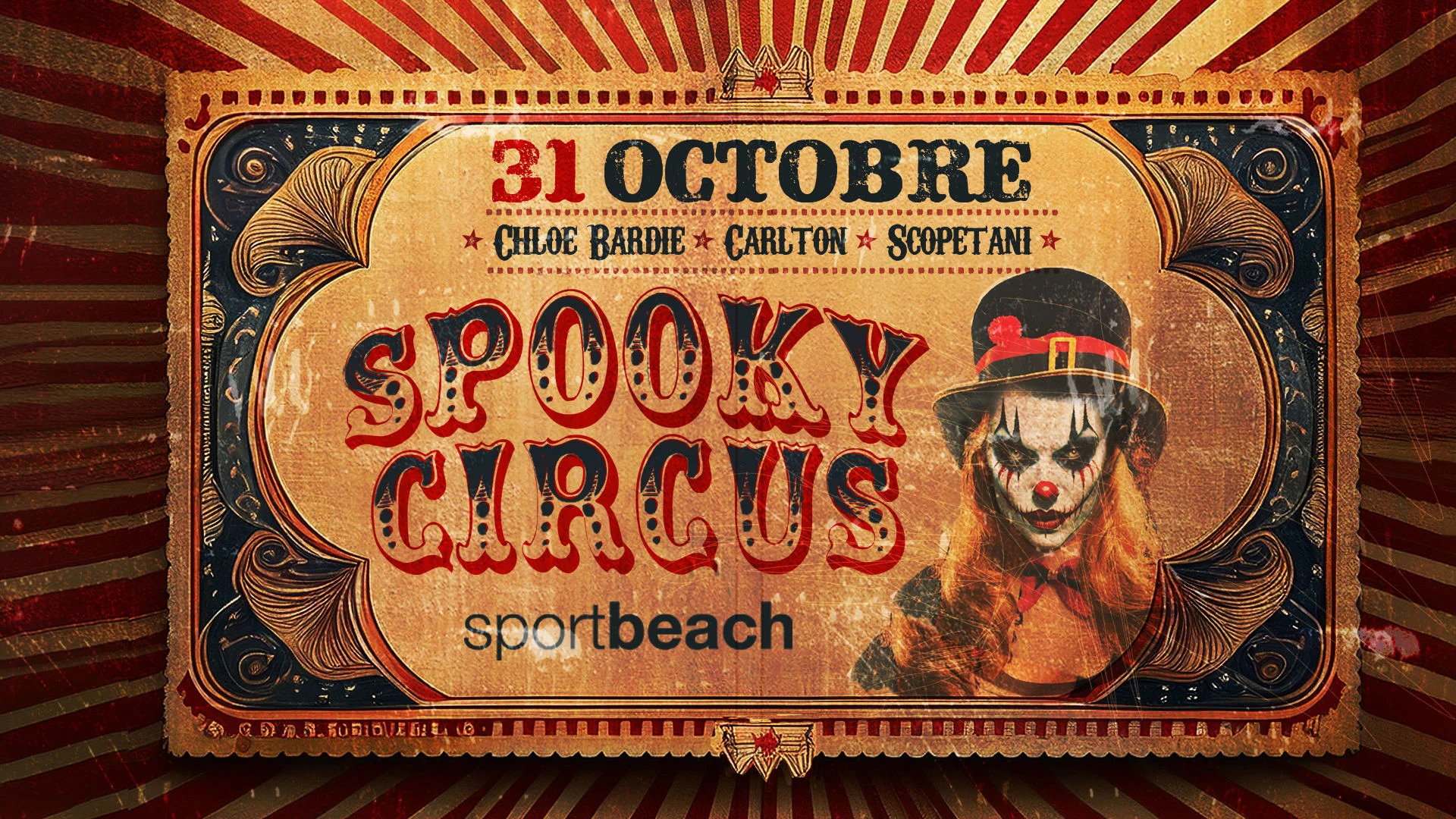 Jeudi 31 Octobre 2024 - Halloween Spooky Circus Cover