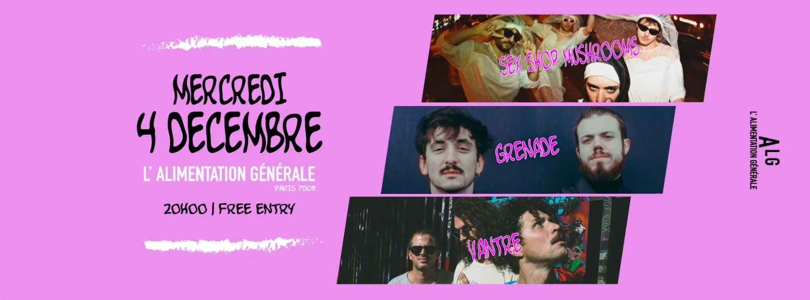 Grenade + Vantre + Sex Shop Mushrooms Cover