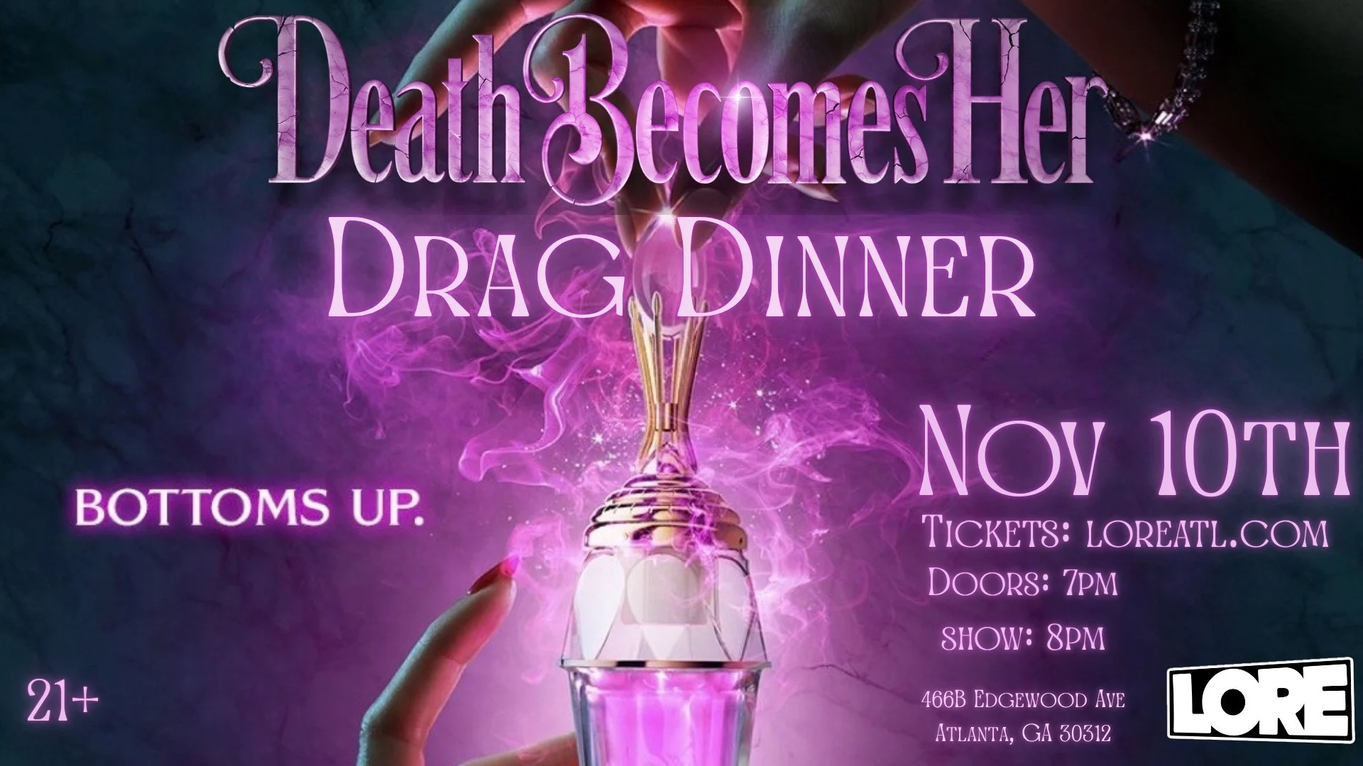 Death Becomes Her Drag Dinner Cover