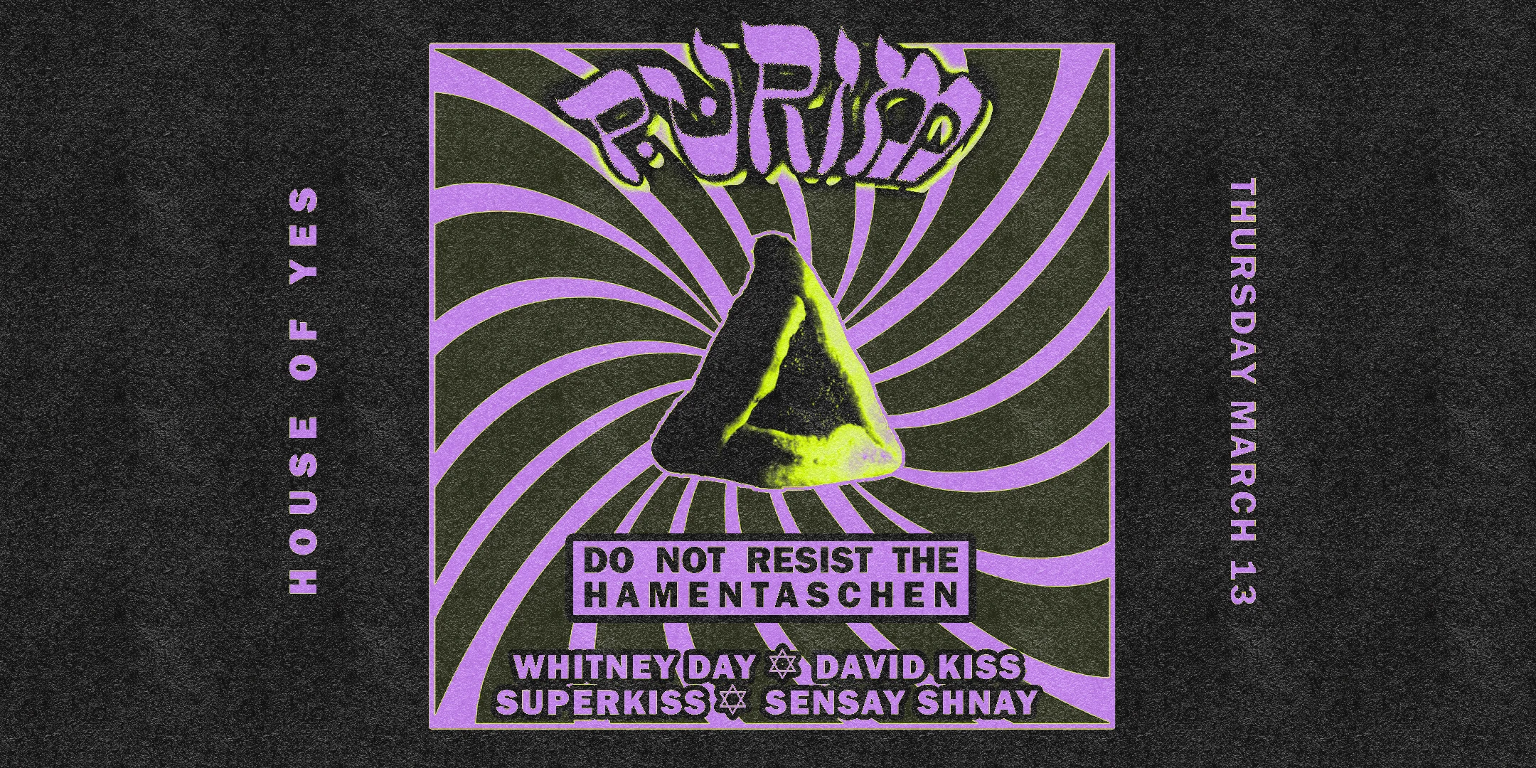 Purim Party: Whitney Day • David Kiss • Sensay Shnay +++ Cover