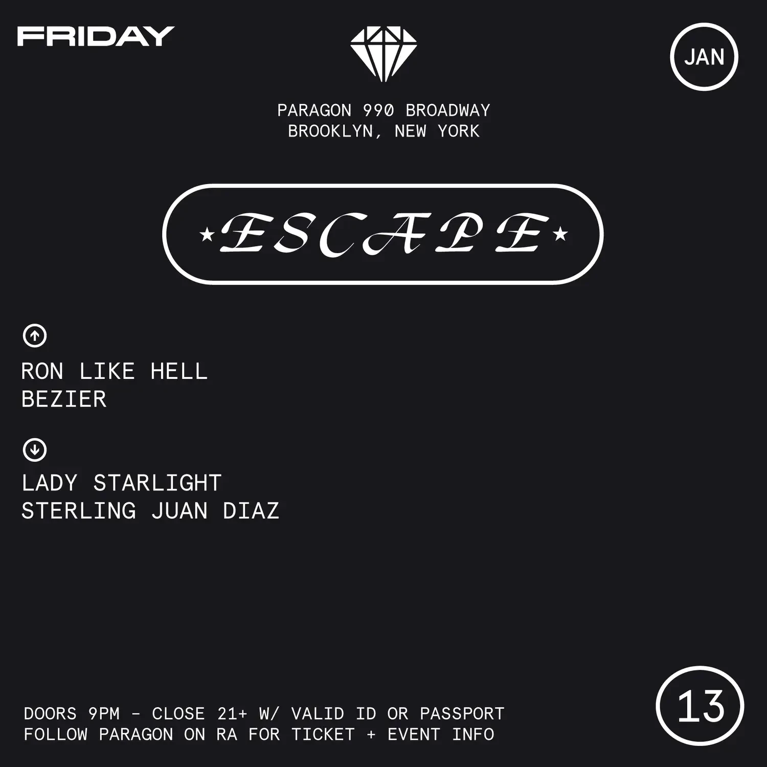 Escape: Ron Like Hell, Bezier, Lady Starlight (Live) Cover