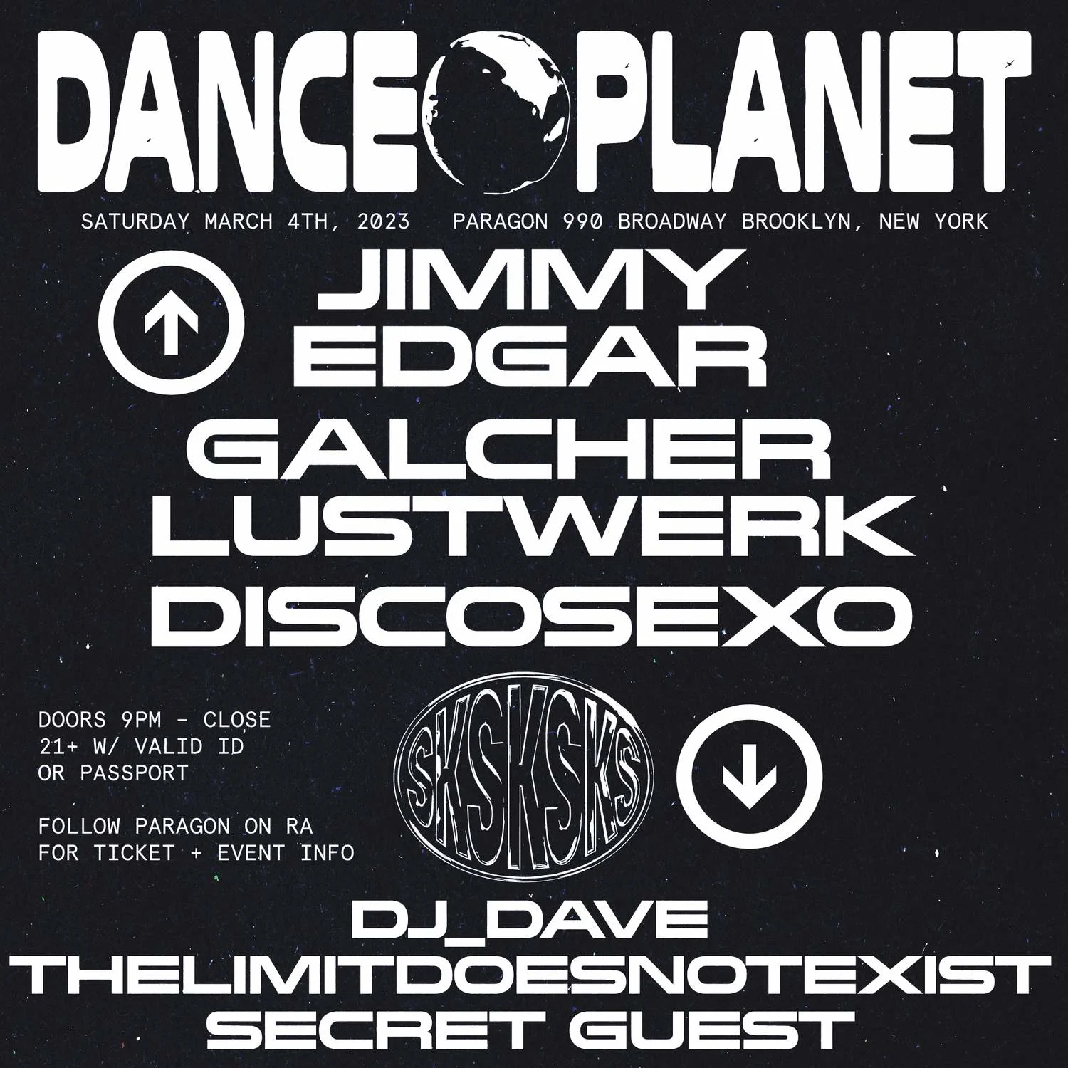 Dance Planet: Jimmy Edgar, Galcher Lustwerk + Sksksks Cover
