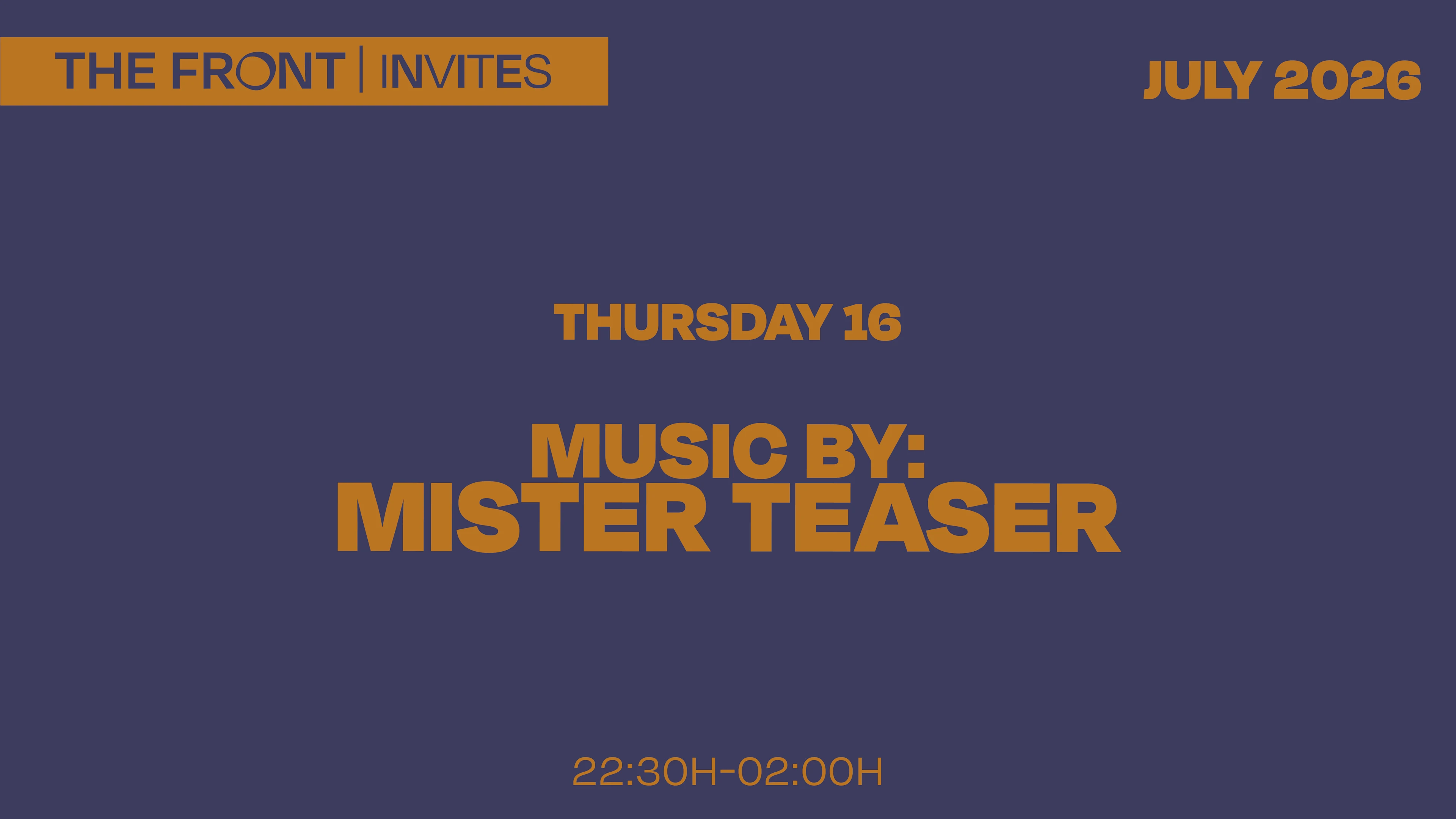 Tfb Invites W/ Mister Teaser Cover