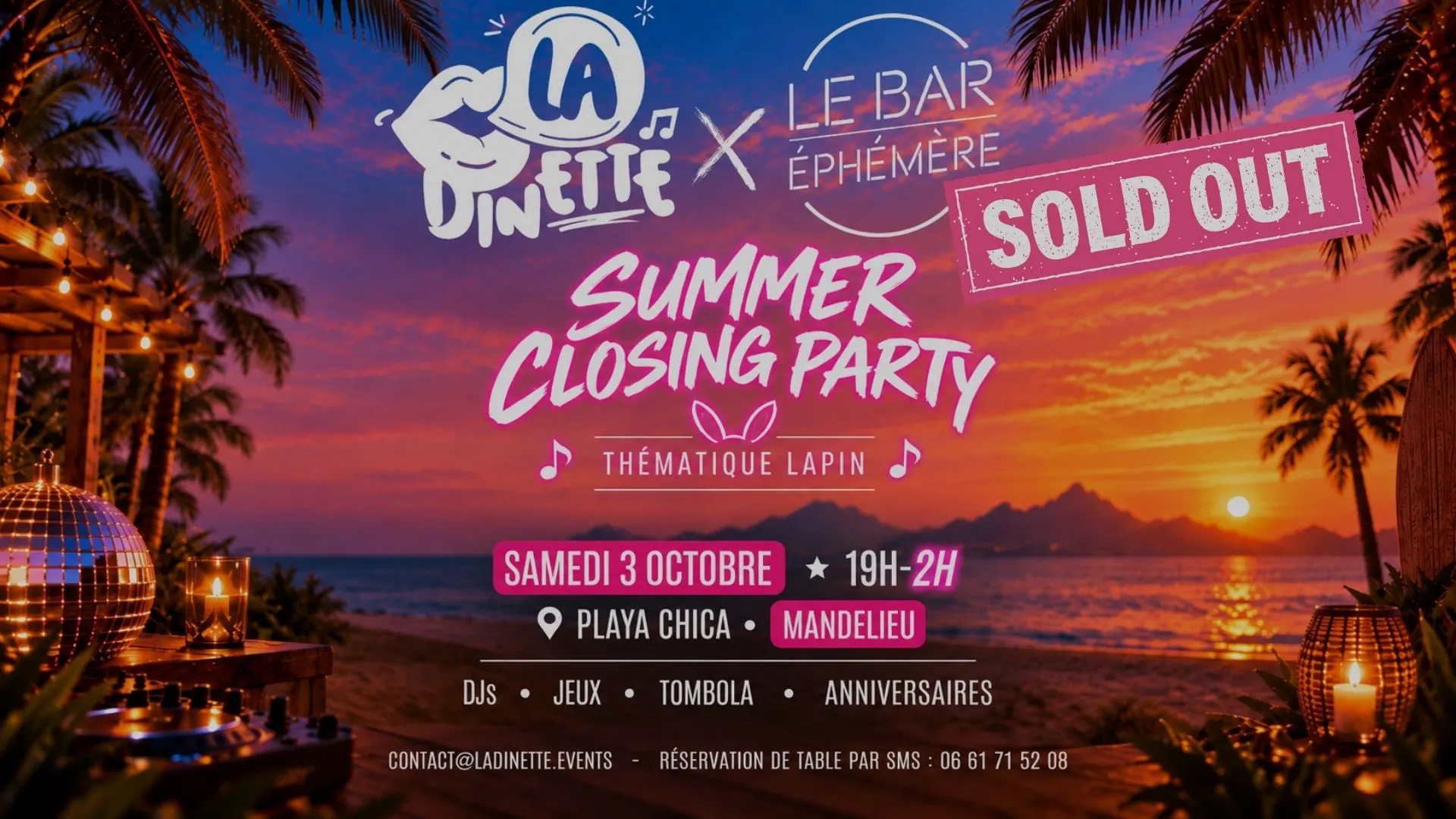 La Dinette X Le Bar Ephemere - Summer Closing Party Cover