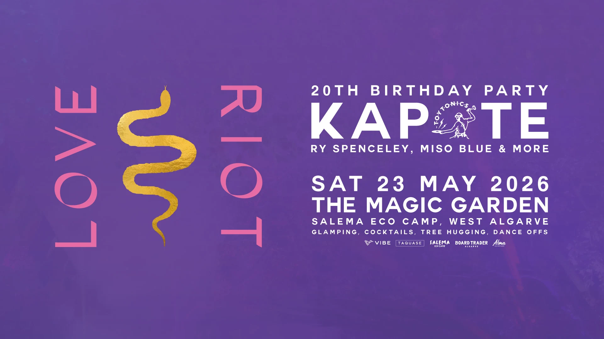 Love Riot 20th Birthday Party W/ Kapote (Toy Tonics) Cover