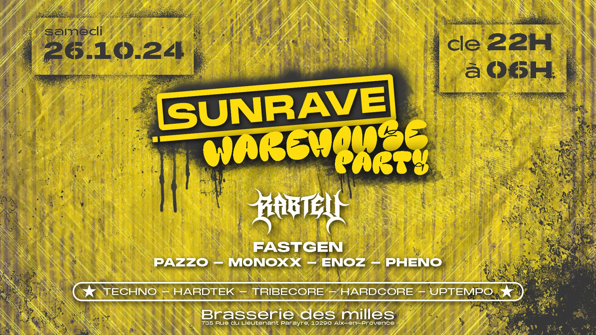 Sunrave Warehouse Party Cover