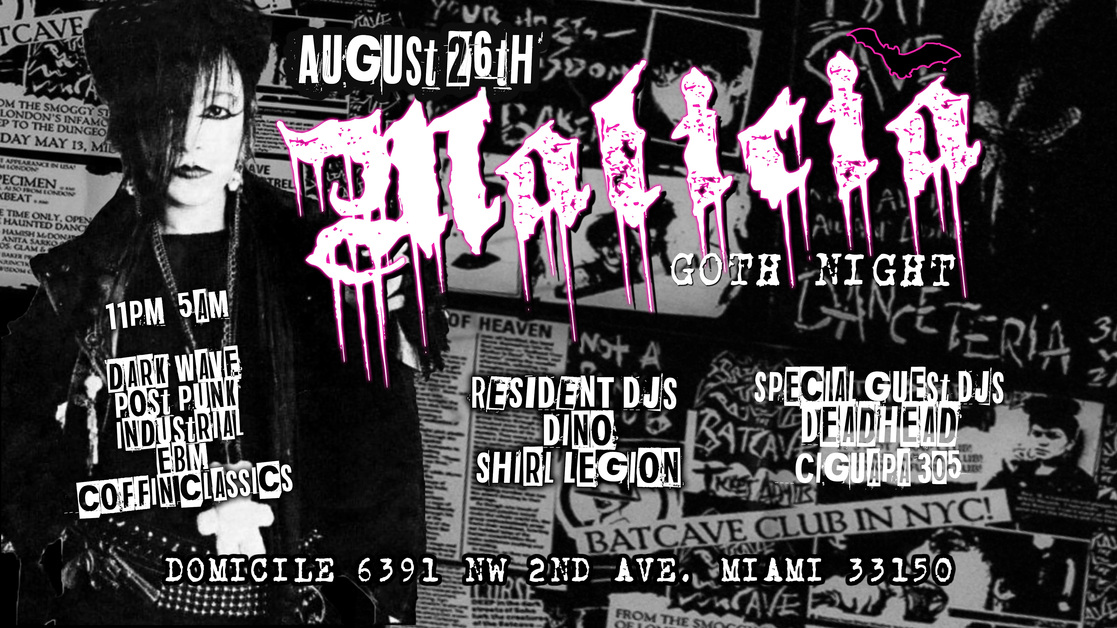 Domicile Presents Malicia Goth Nights Cover