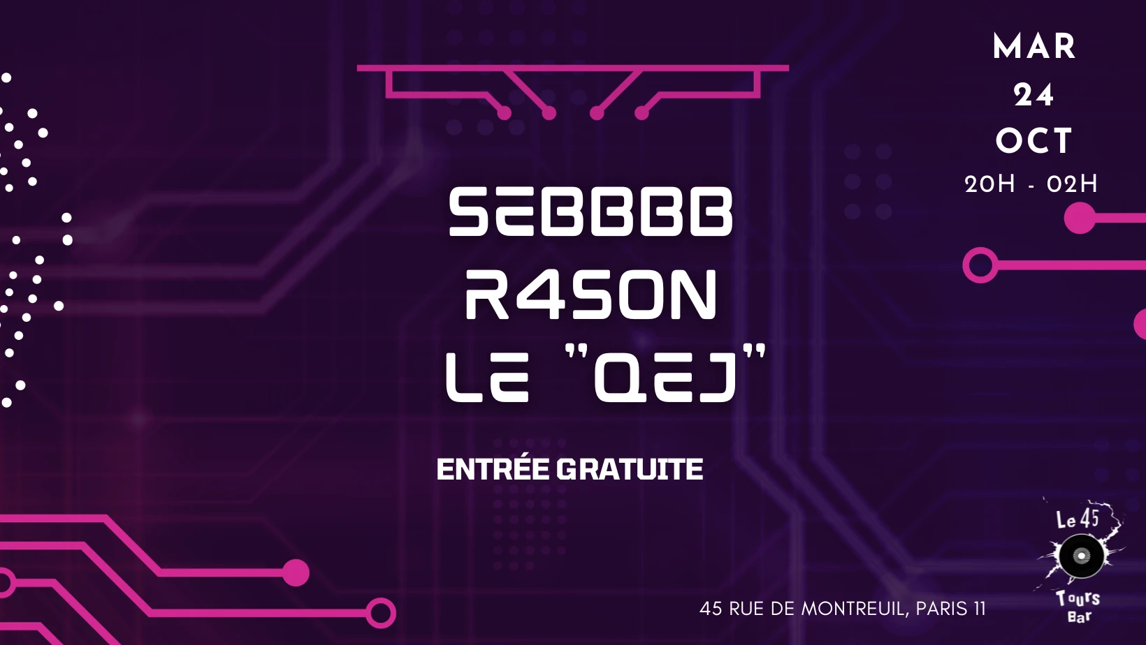 Le 45 Tours Invite Sebbbb, R4son &  Le "Qej" Cover