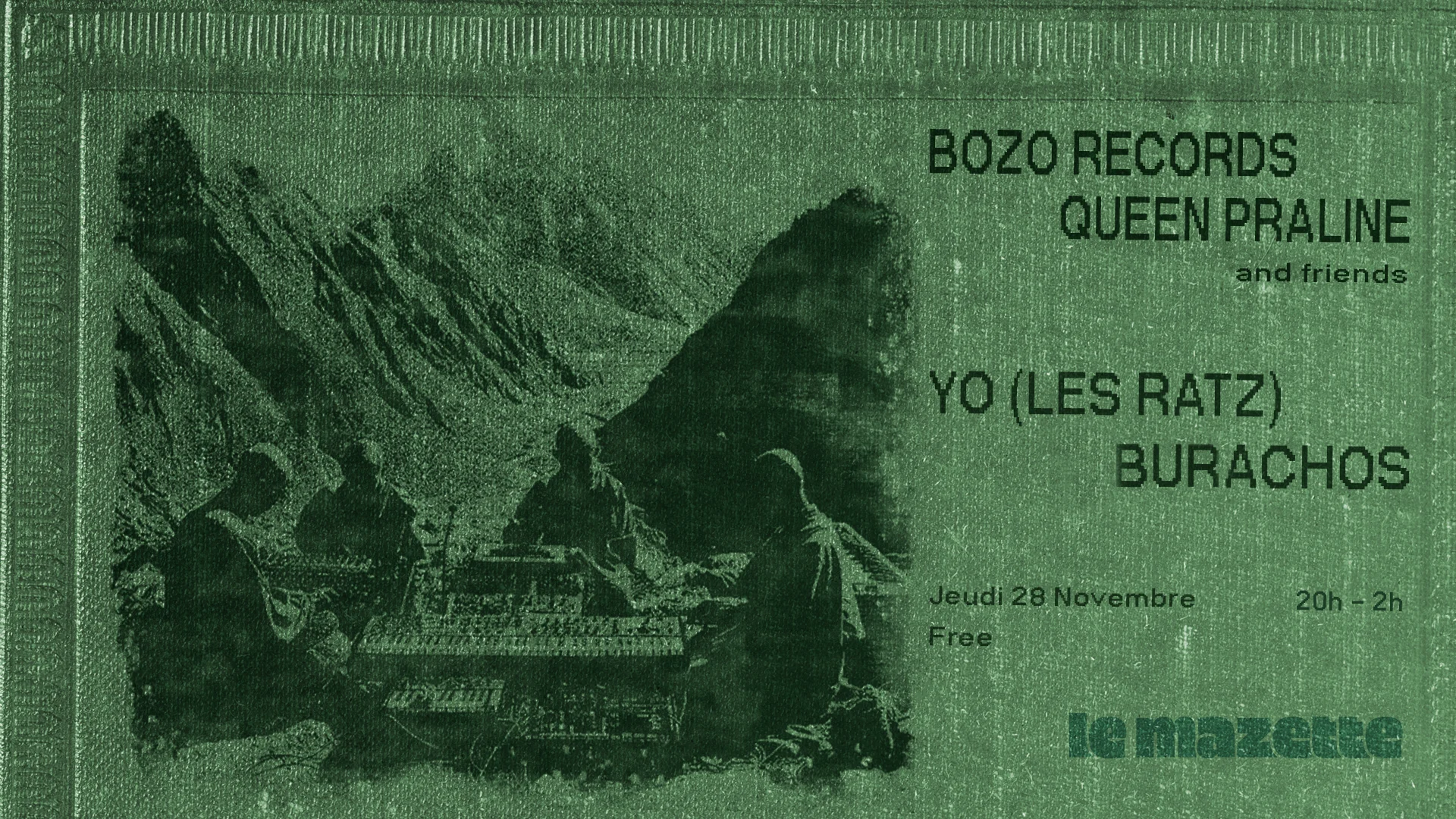 Bozo Records & Queen Praline Invitent : Les Ratz & Burachos Cover