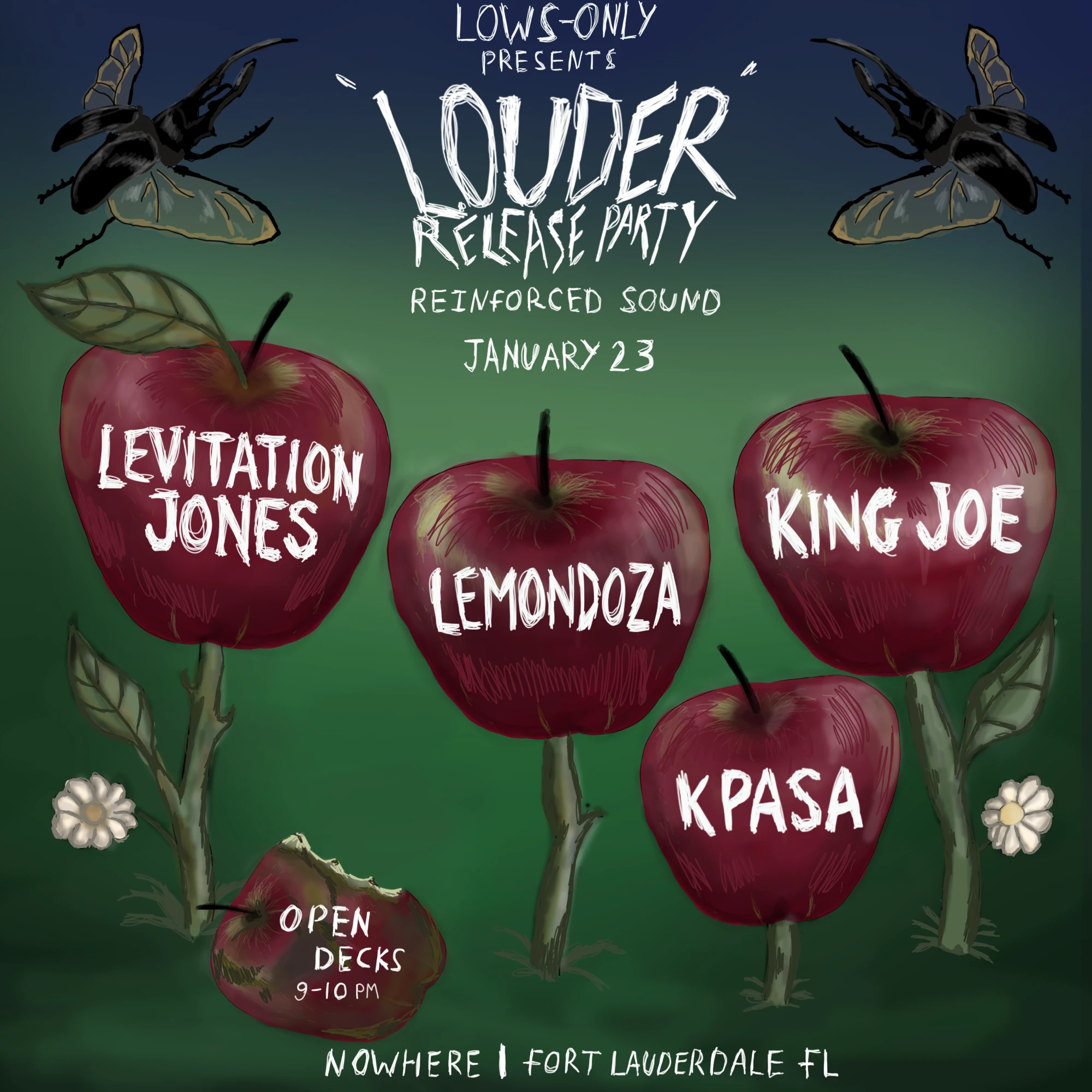 Levitation Jones 'louder' Release Party W Lemondoza  Kingjoe Cover