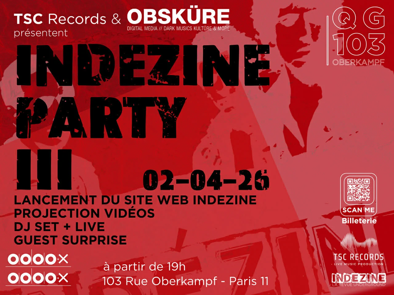 [Concerts] Indezine Party : Dj Set + Live Guest Surprise Cover