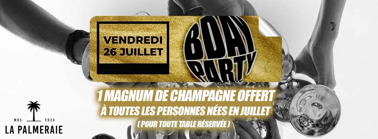 B-Day Juillet I La Palmeraie Cover