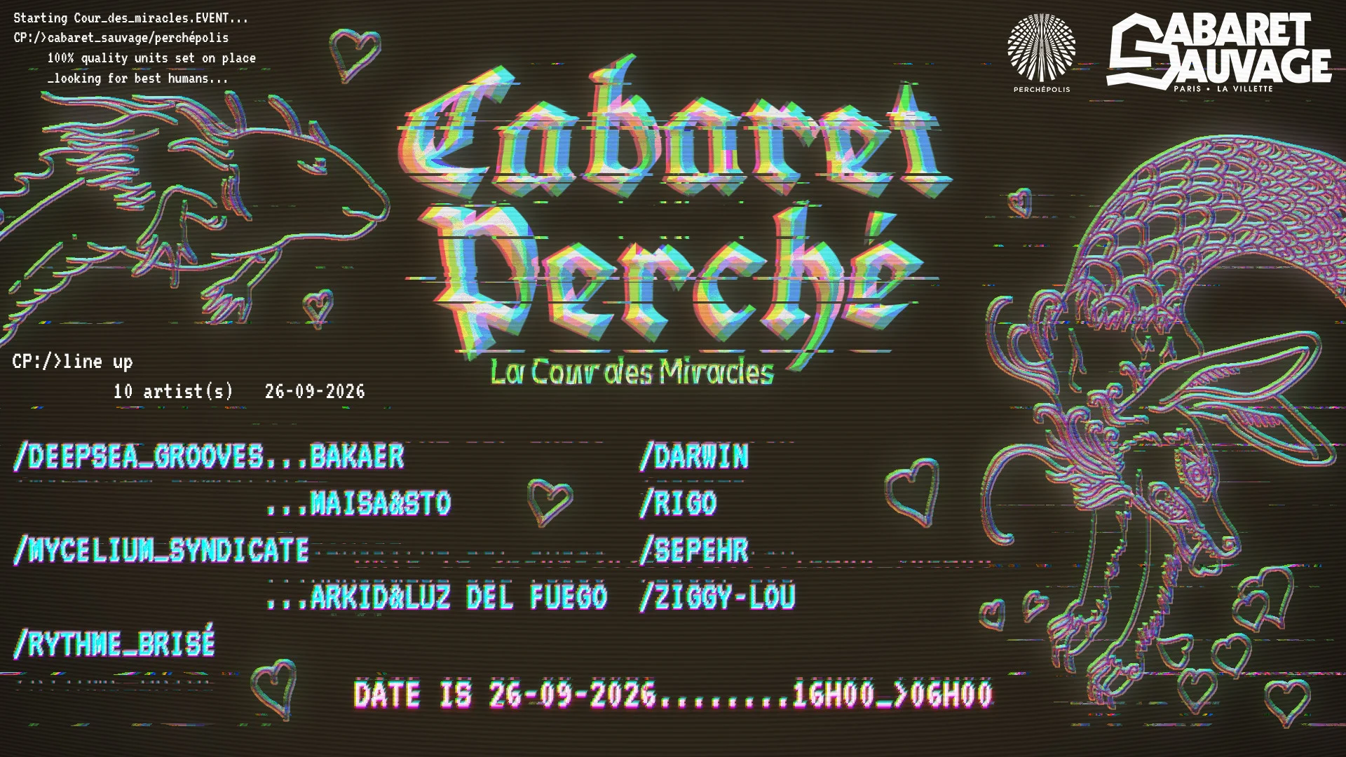 Cabaret Perché : La Cour Des Miracles Cover