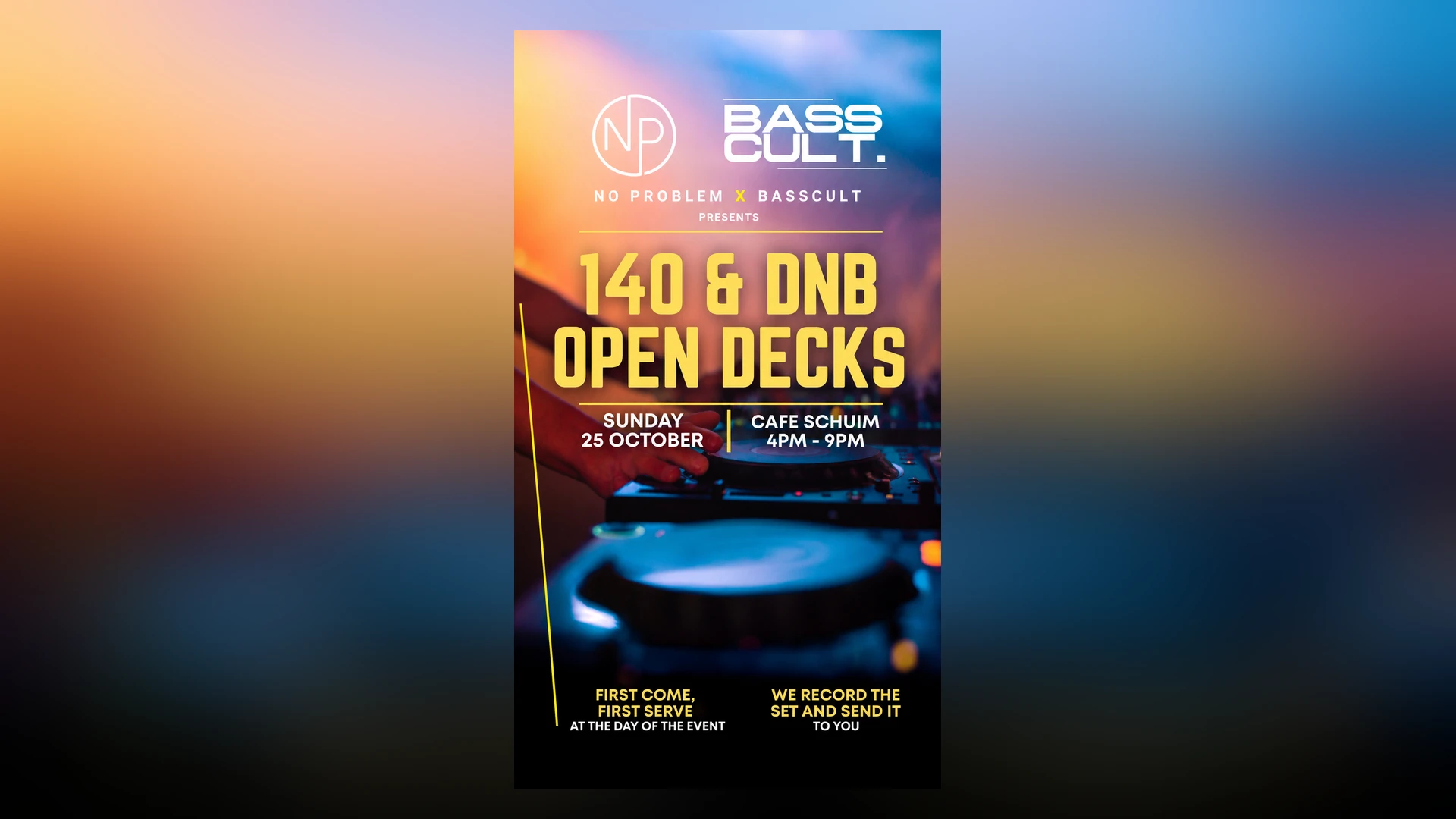140 & Dnb Open Decks - No Problem X Basscult Cover