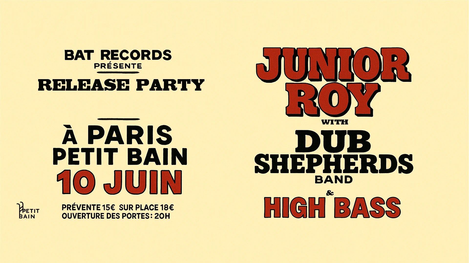 Junior Roy X Dub Shepherds Release Party + High Bass Cover