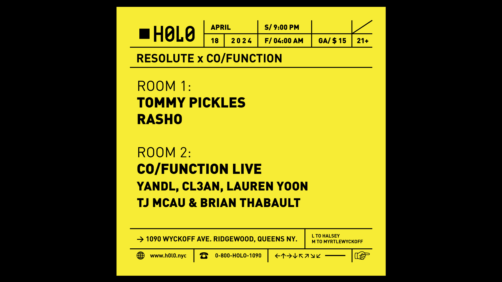 Resolute With Tommy Pickles, Rasho & Co/Function Live Cover