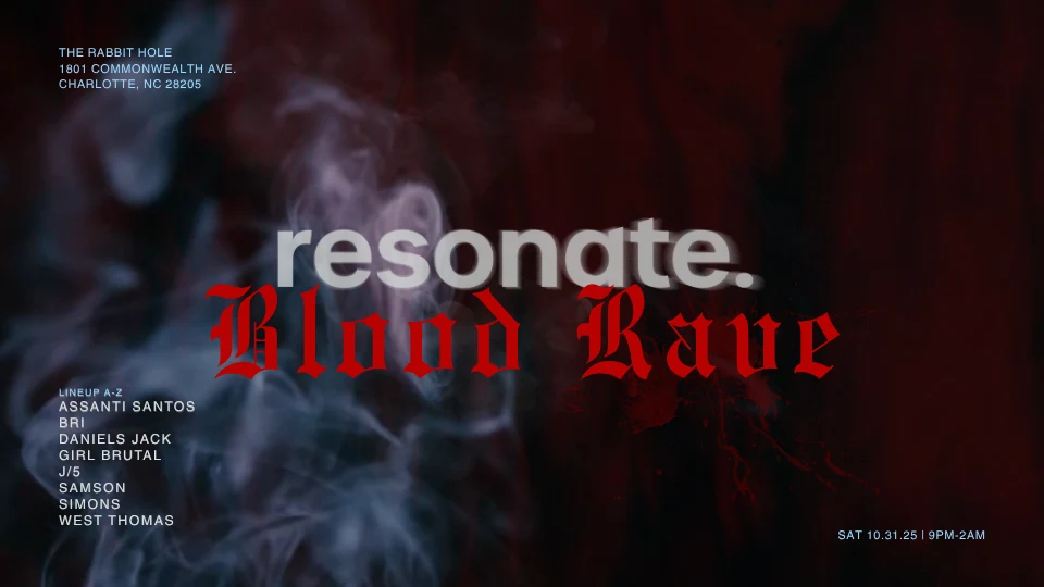 Resonate. Halloween Blood Rave Cover