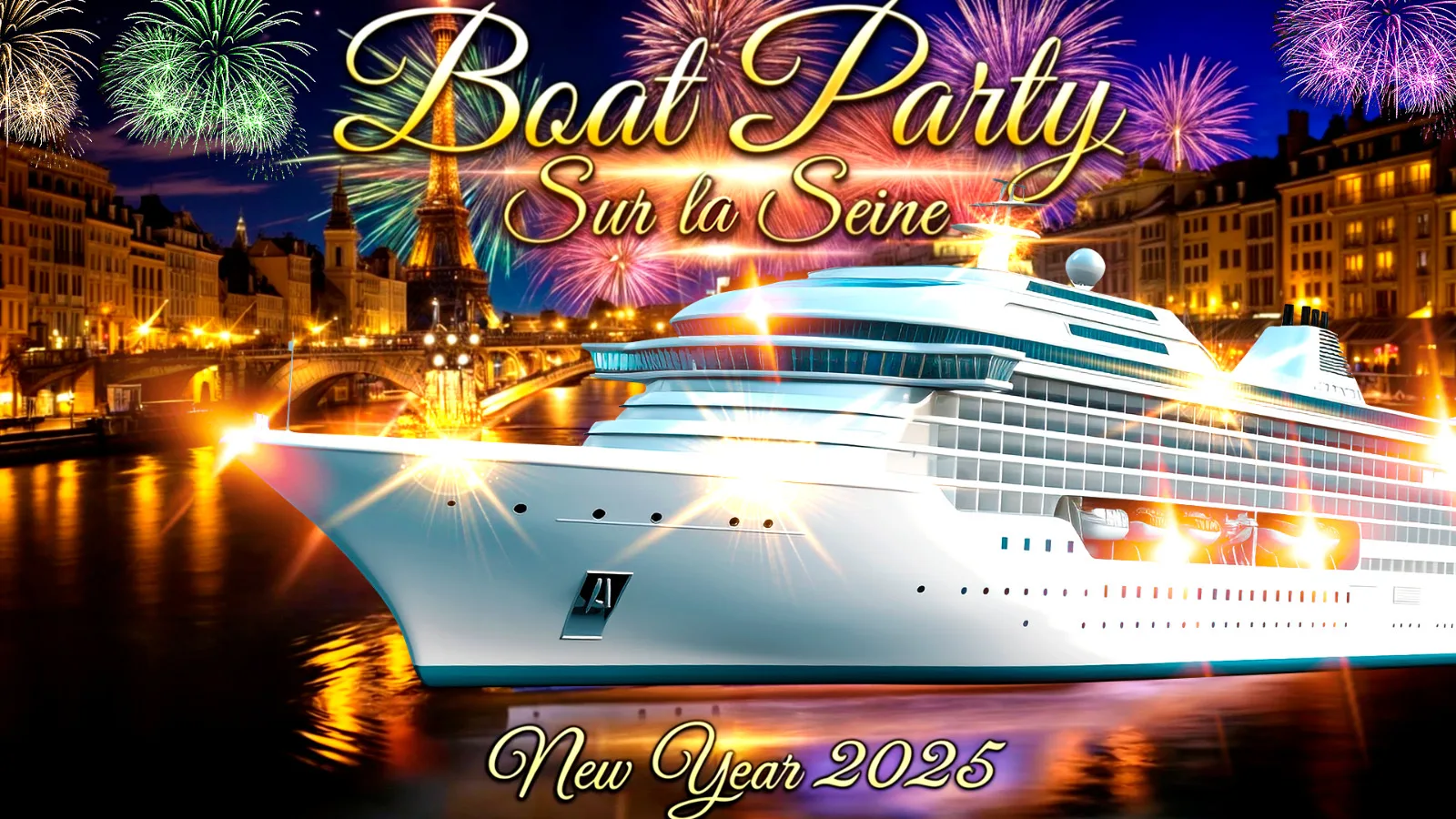 Boat Club Deluxe Tour Eiffel Party New Year Vue Panoramique Cover