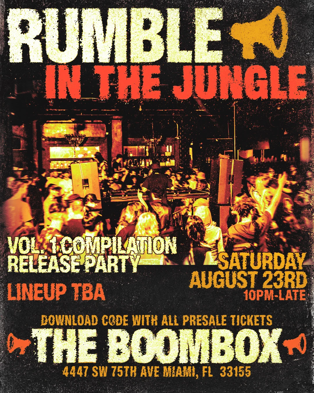 Rumble In The Jungle Compilation Release Party Cover