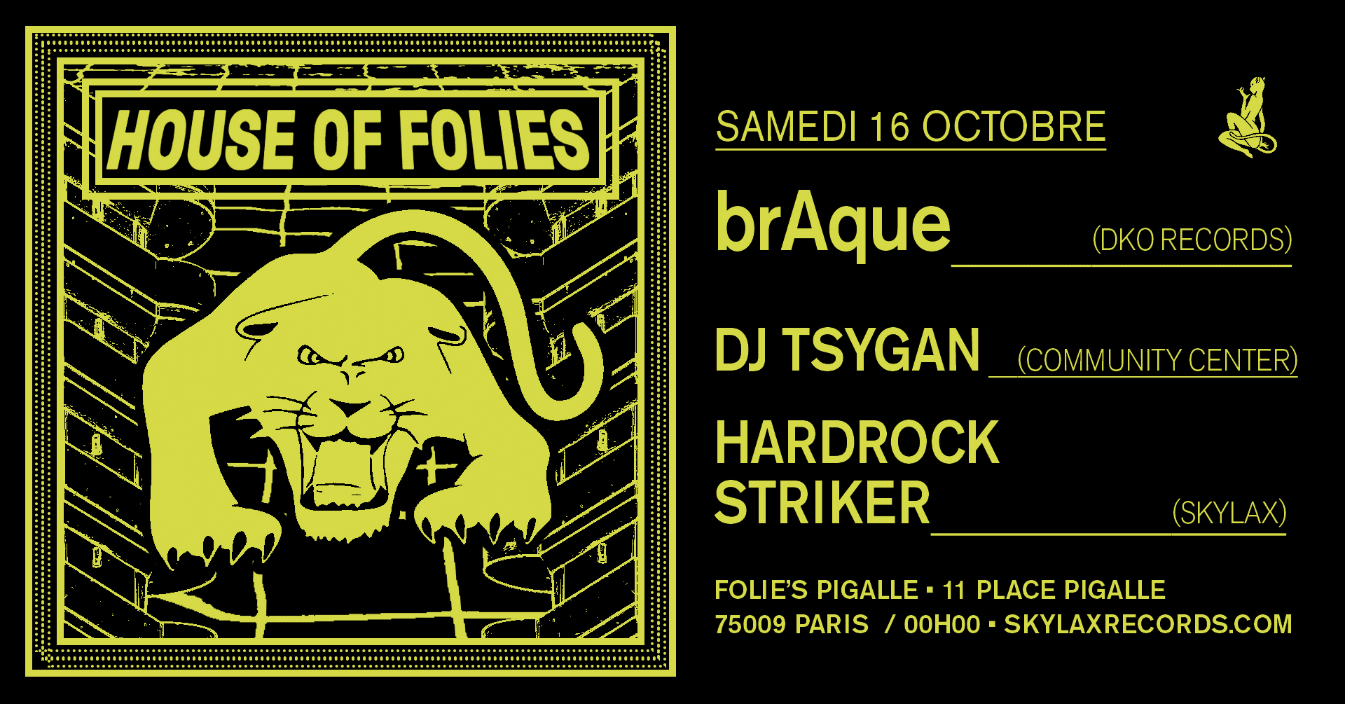 House Of Folies W/ Braque (Dko), Hardrock Striker, Dj Tsygan  Cover