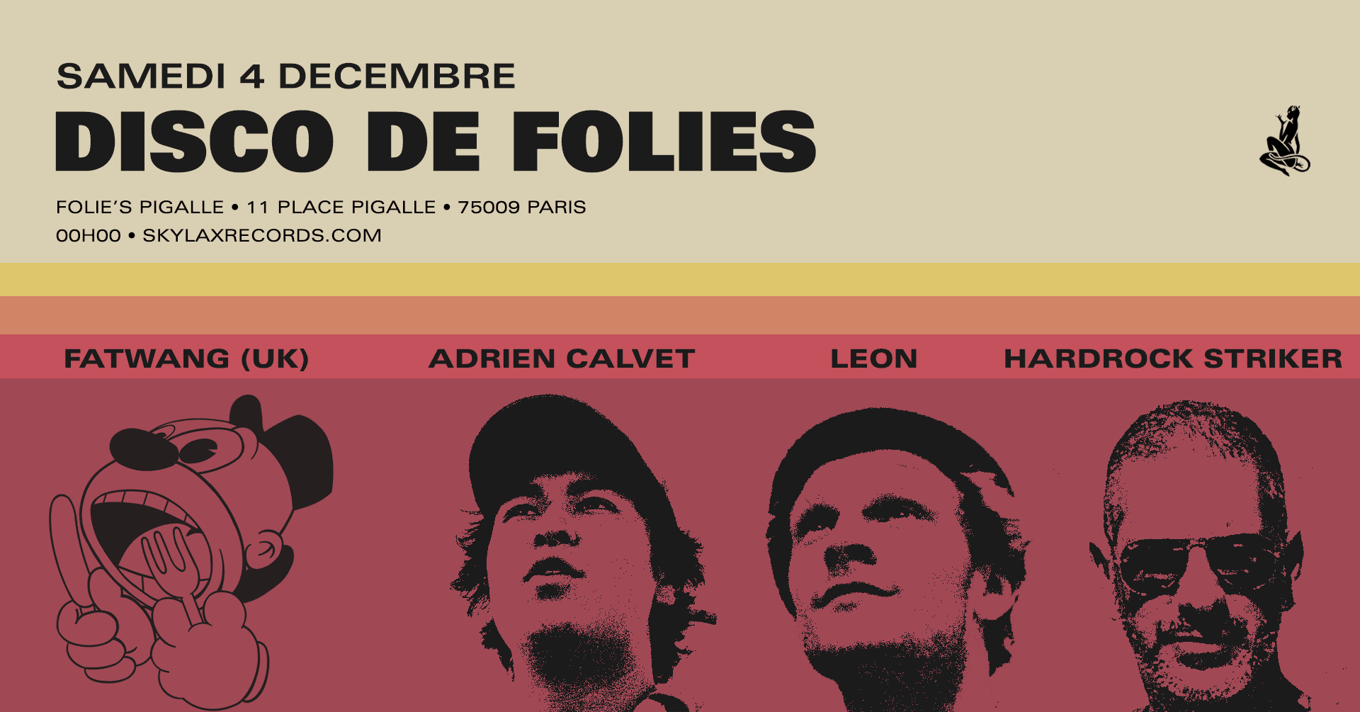 Disco De Folies W/ Fatwang (Uk), Hardrock Striker, Adrien Calvet  Cover