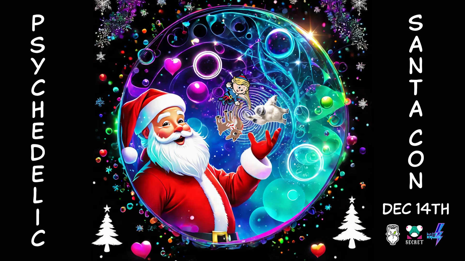 Psychedelic Santa Con Cover