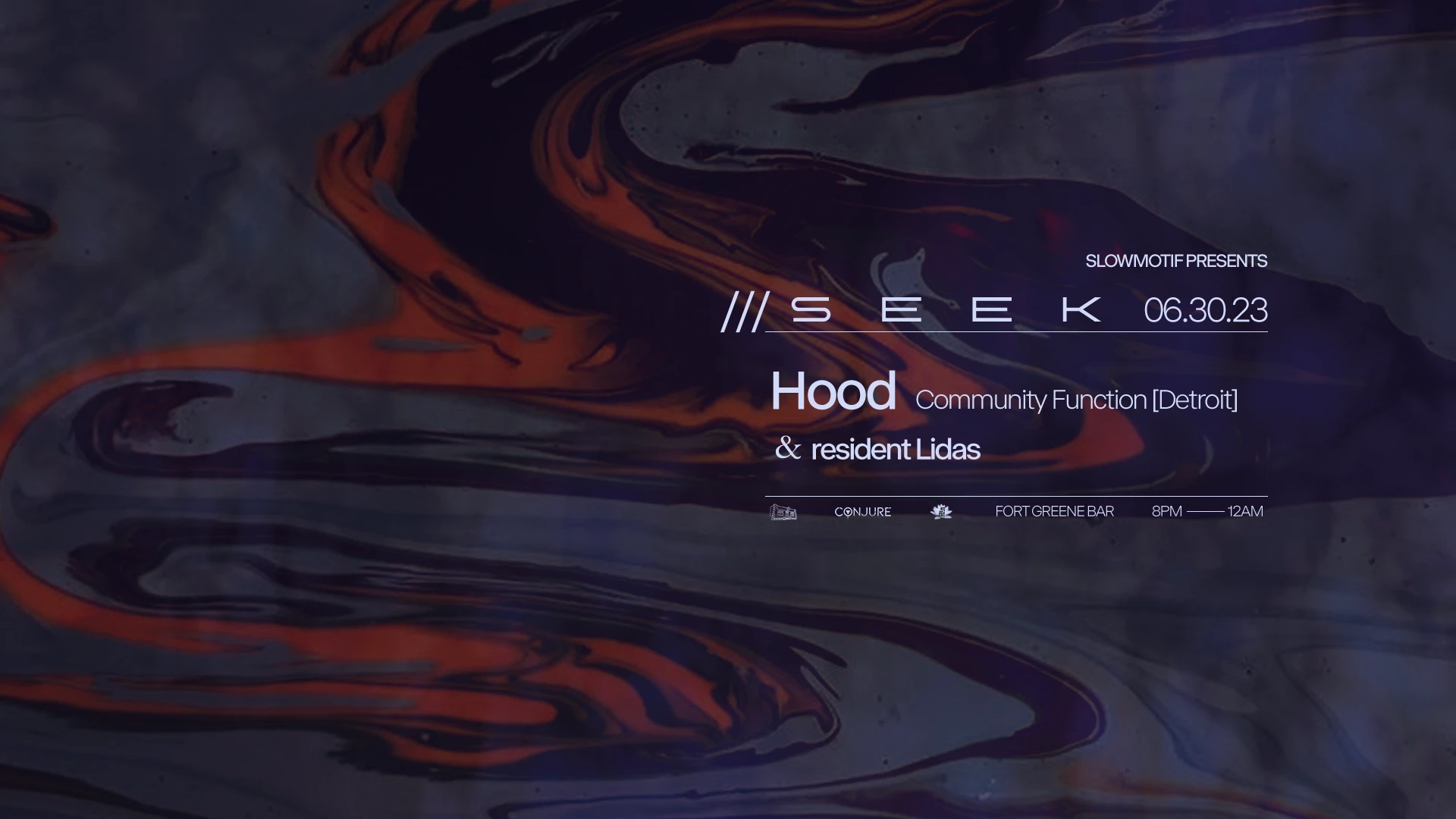 Slowmotif Presents Seek /// Hood [Detroit] / Lidas Cover