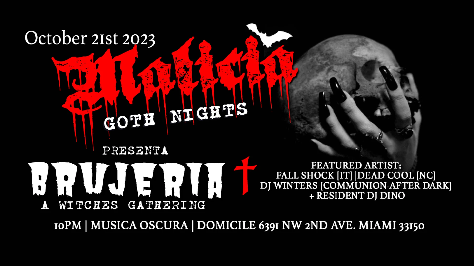 Malicia Goth Nights Presents "Brujeria" Cover