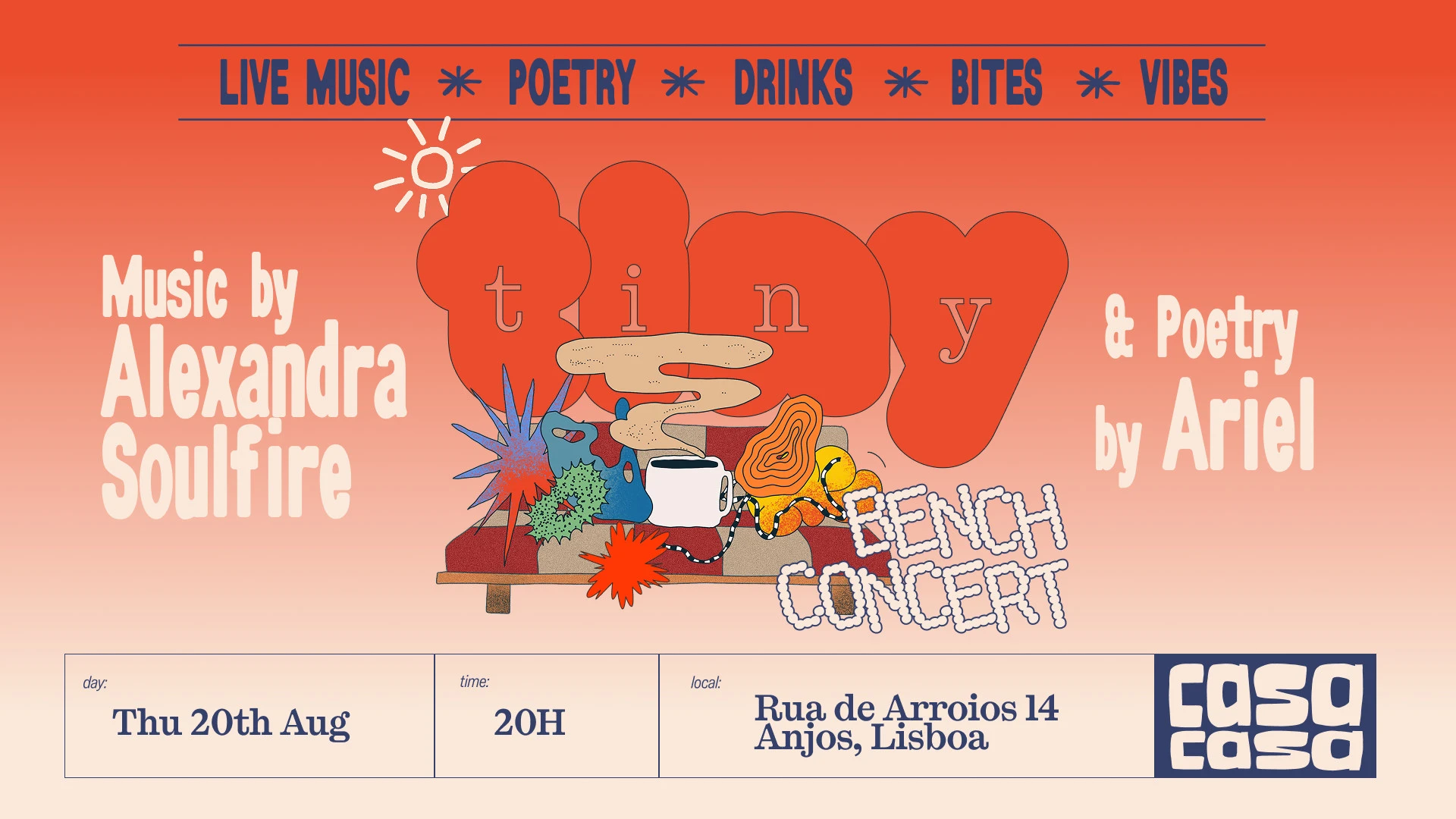 Tiny Bench Concert – Poetry And Live Music Presented By Alma Cover