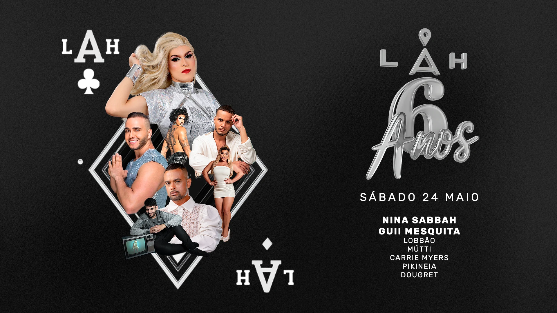 24/5 - Sábado 6 Anos Lah Com Nina Sabbah, Guii Mesquita E + Cover