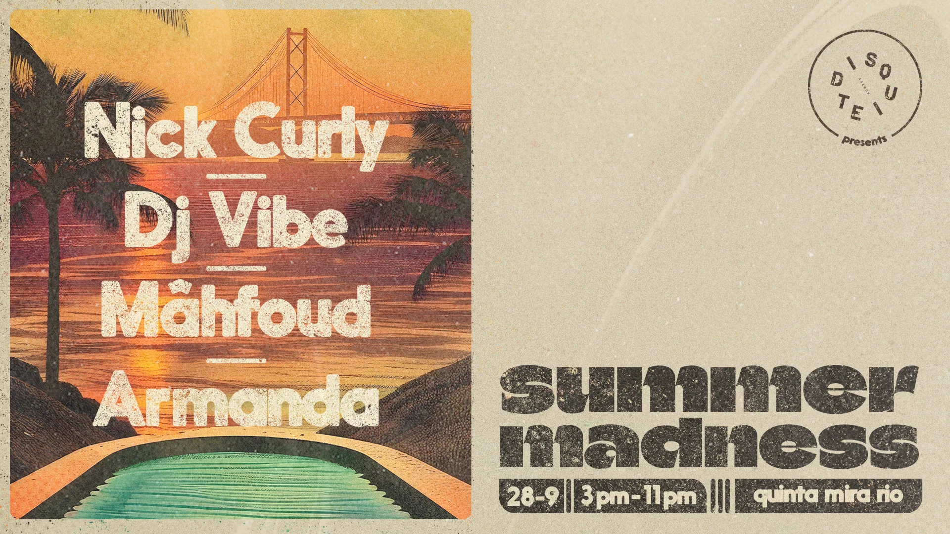 Summer Madness W/ Dj Vibe / Nick Curly / Mâhfoud / Armanda Cover
