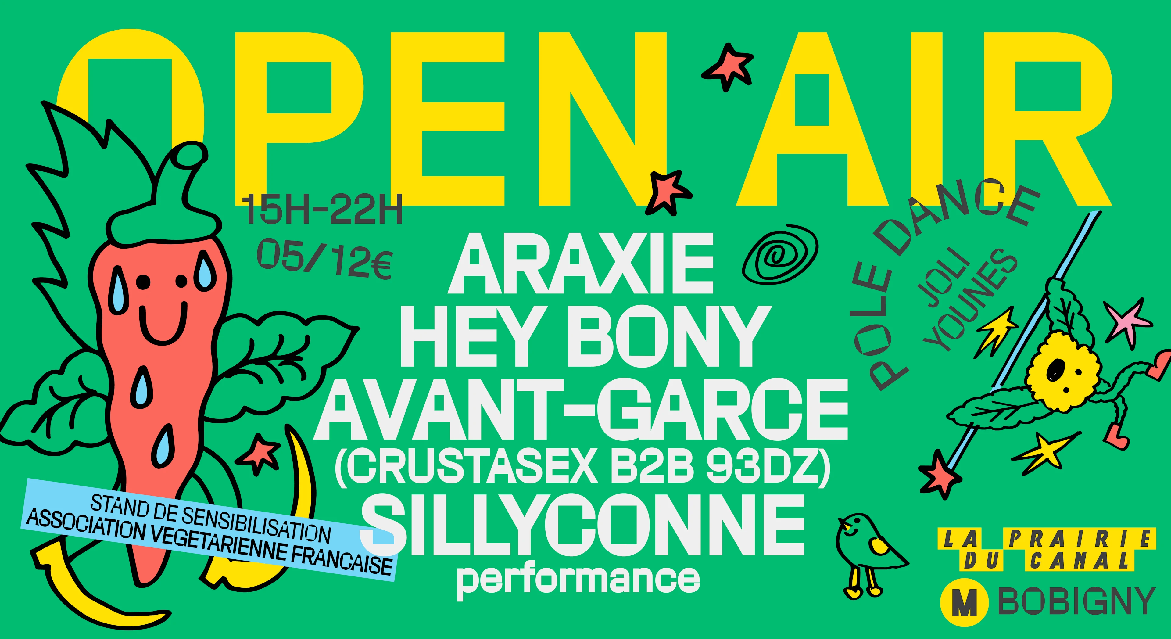 Open Air - Hey Bony, Avant-Garce, Araxie, & Performances Cover