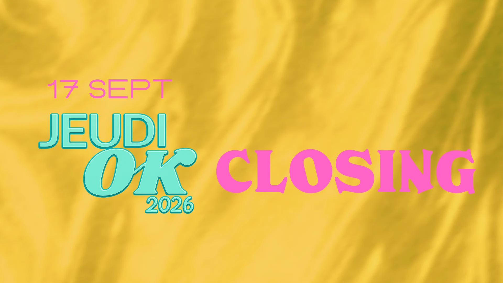 Jeudi Ok : Closing Cover