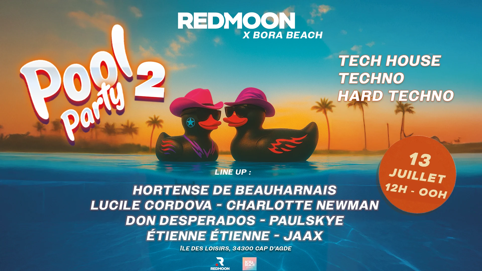 Pool Party Techno - Redmoon X Bora Beach Cover