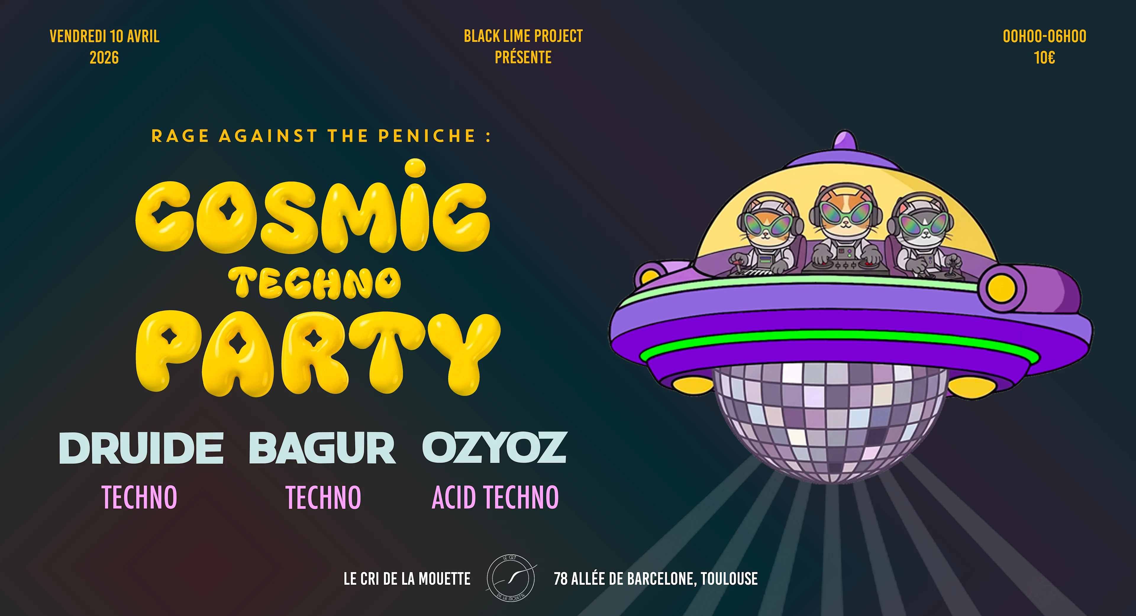 Rage Against The Péniche - Cosmic Techno Party III Cover