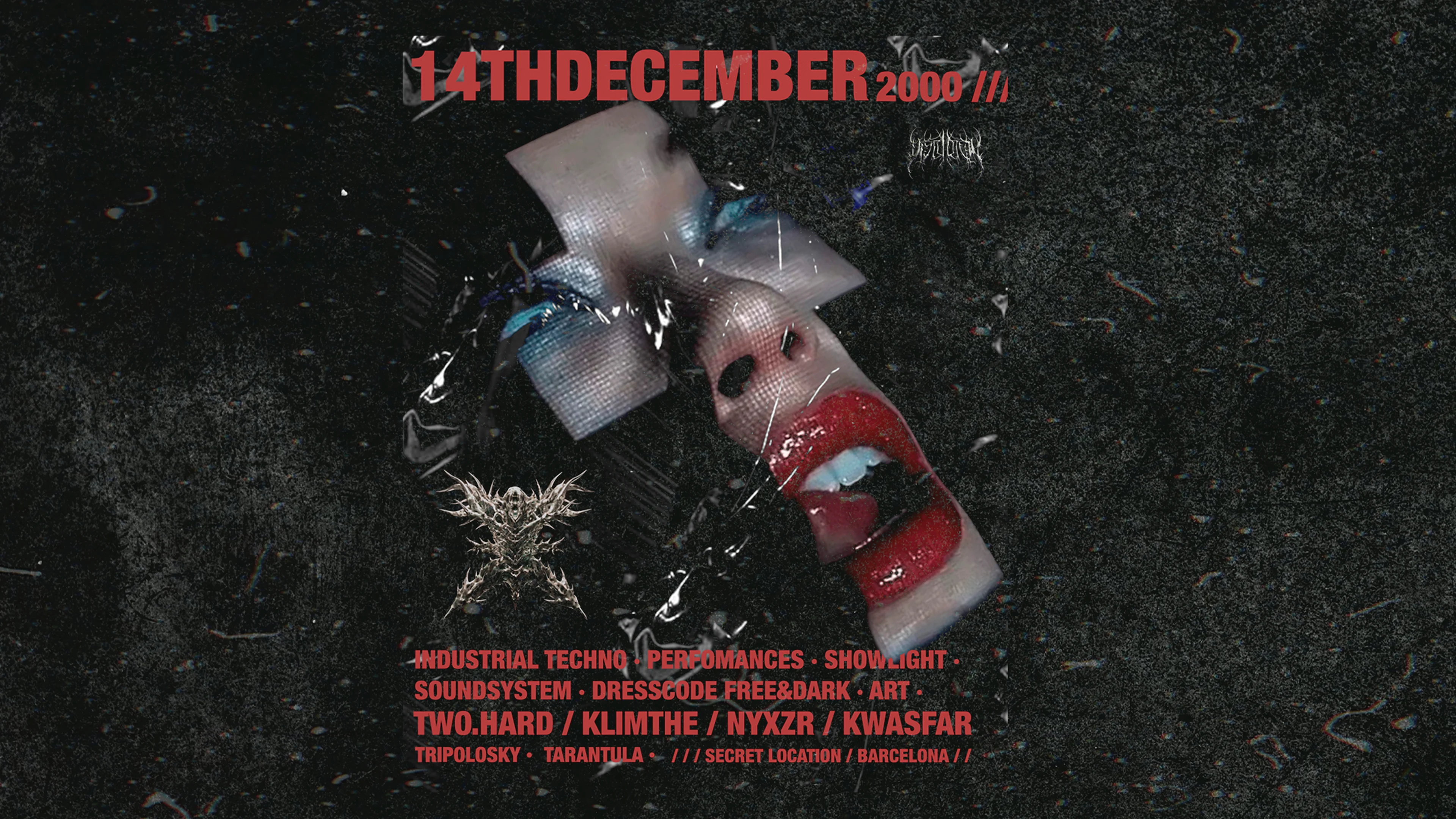 Event Posterged - 14th December // Industrial Techno Cover