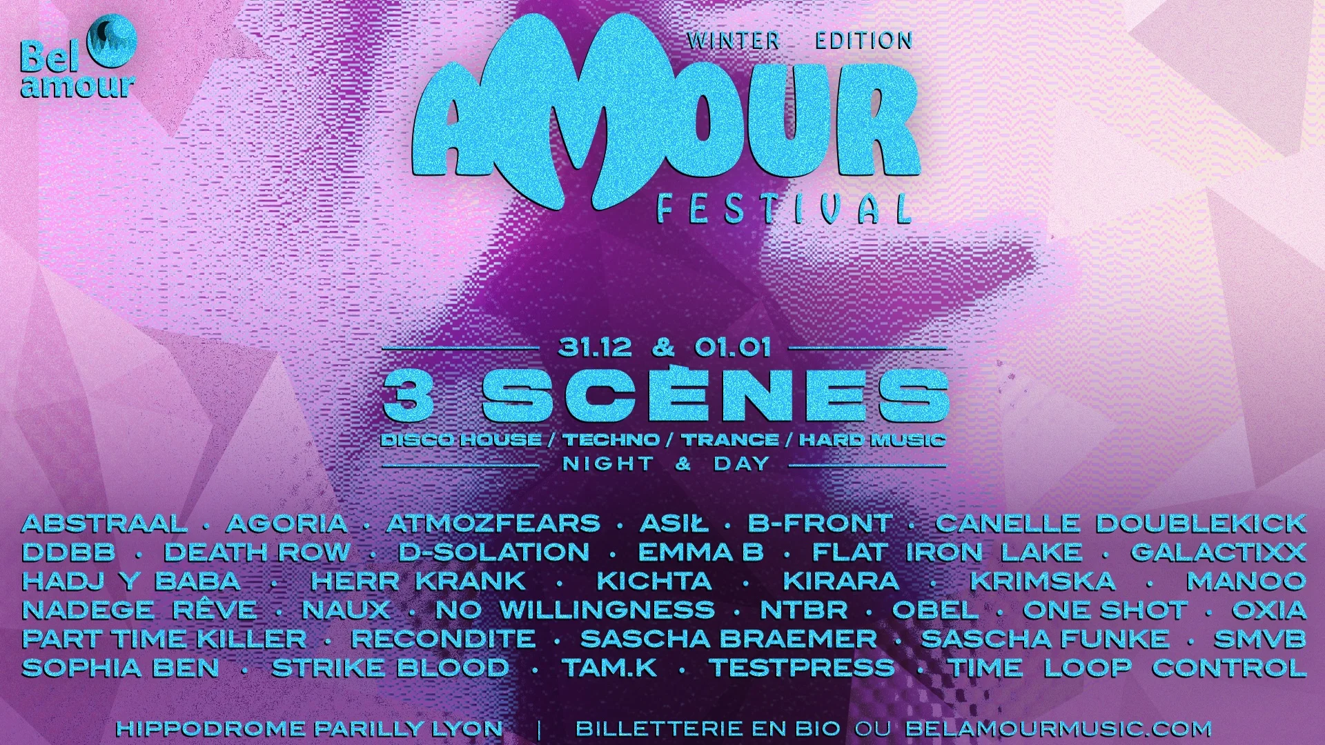 Amour Festival - 31 Décembre & 1er Janvier - Lyon Cover