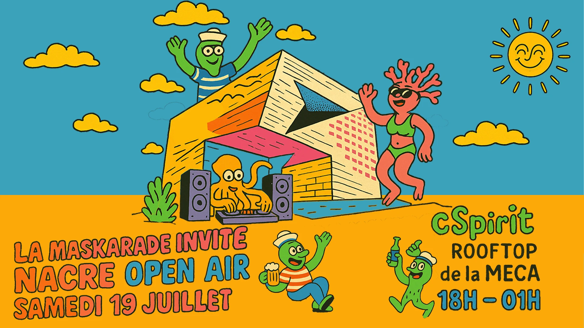 Open Air : Maskarade Invite Nacre Cover