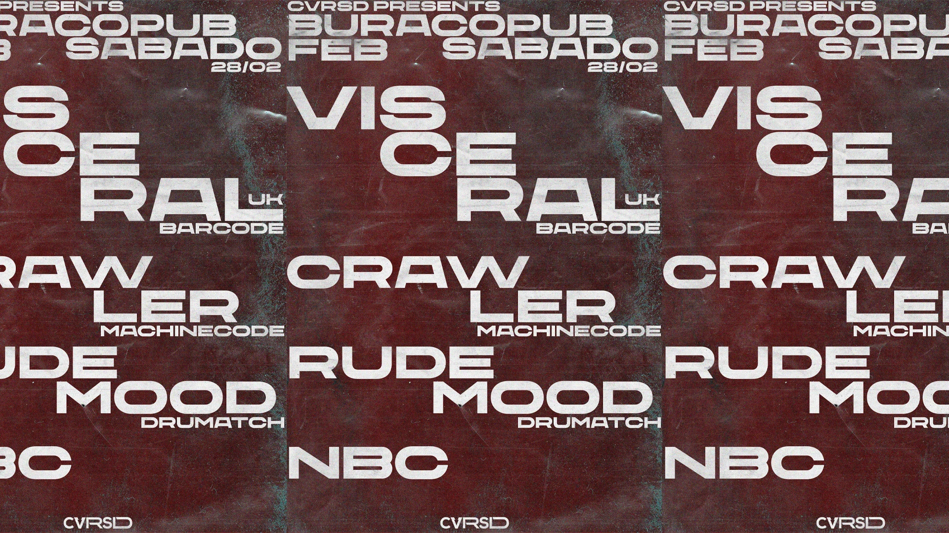 Cvrsd Night W/ Visceral @ Buraco Pub Cover
