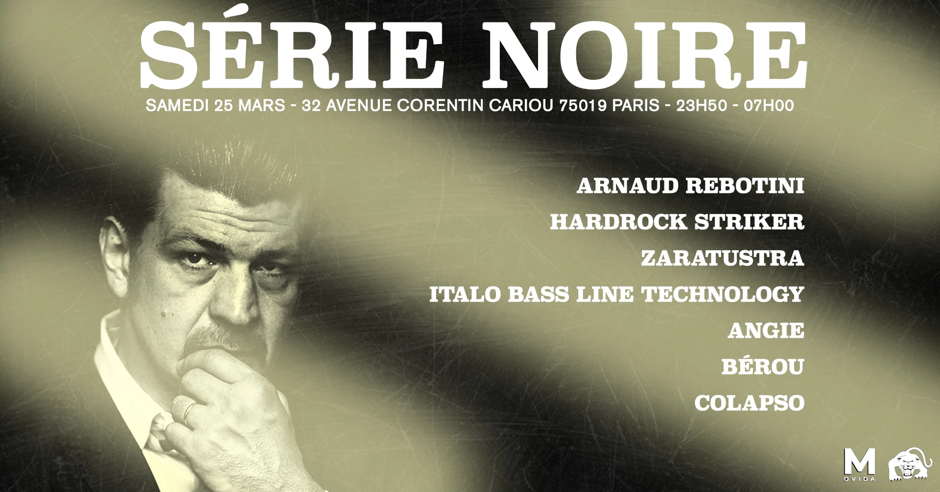 Série Noire W/ Arnaud Rebotini, Hardrock Striker, Zaratustra Cover