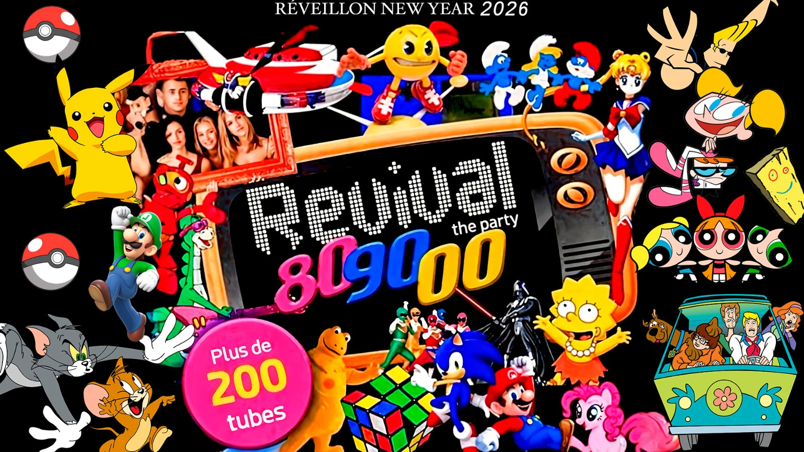 Réveillon Revival Années 80-90-00  New Year Party 2026 Cover