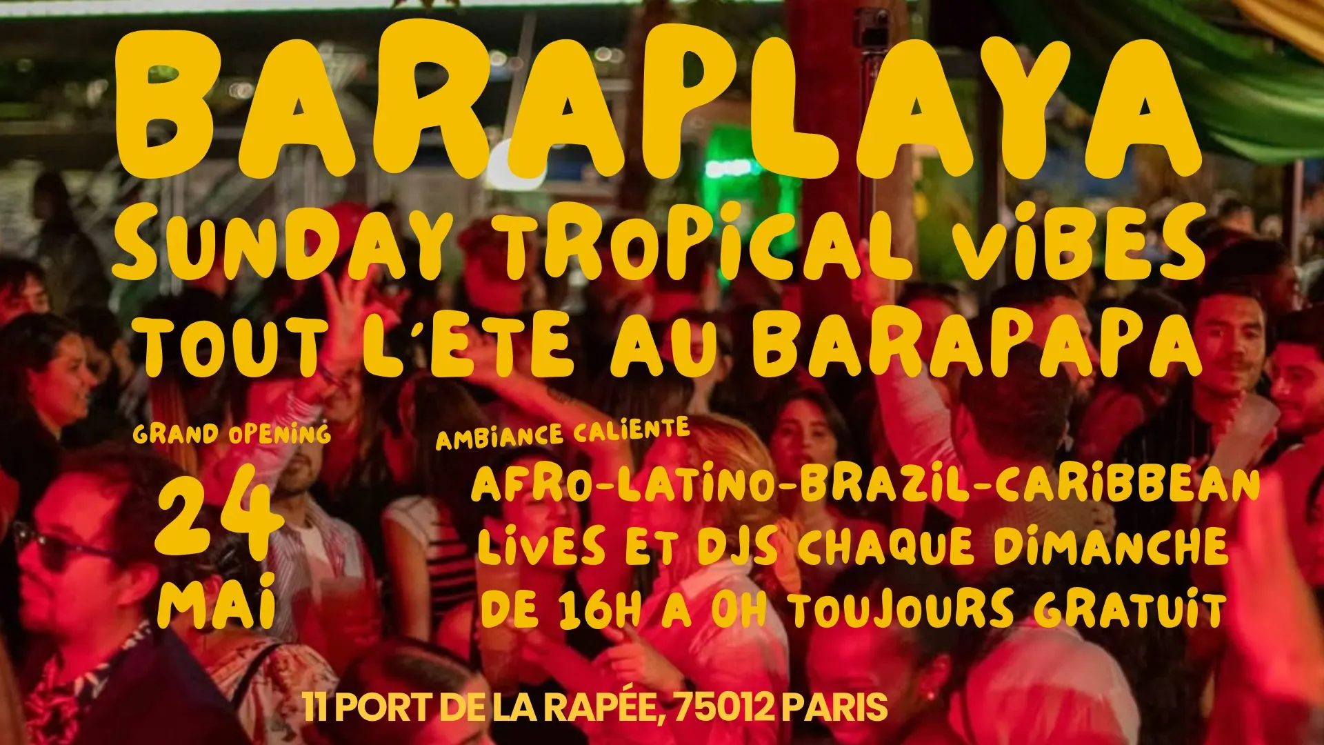 Baraplaya 24/5 - Sunday Tropical Vibes Au Barapapa ! Cover