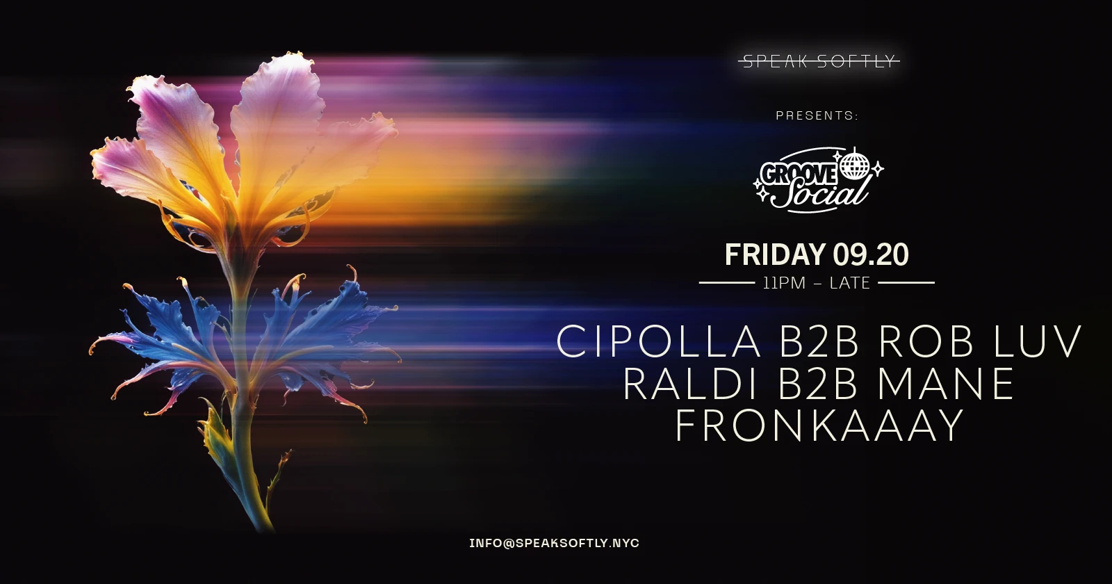 Speak Softly Presents: Groove Social Nyc Cover