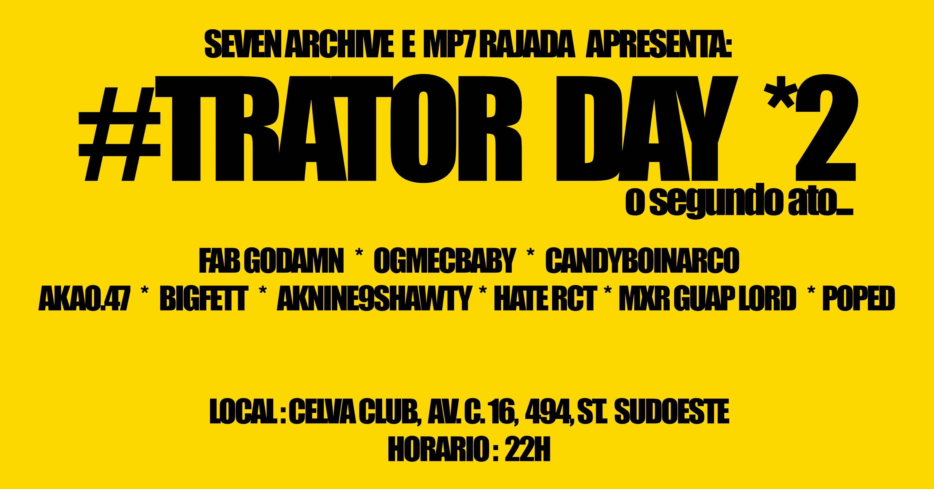 Trator Day "O Segundo Ato" Cover