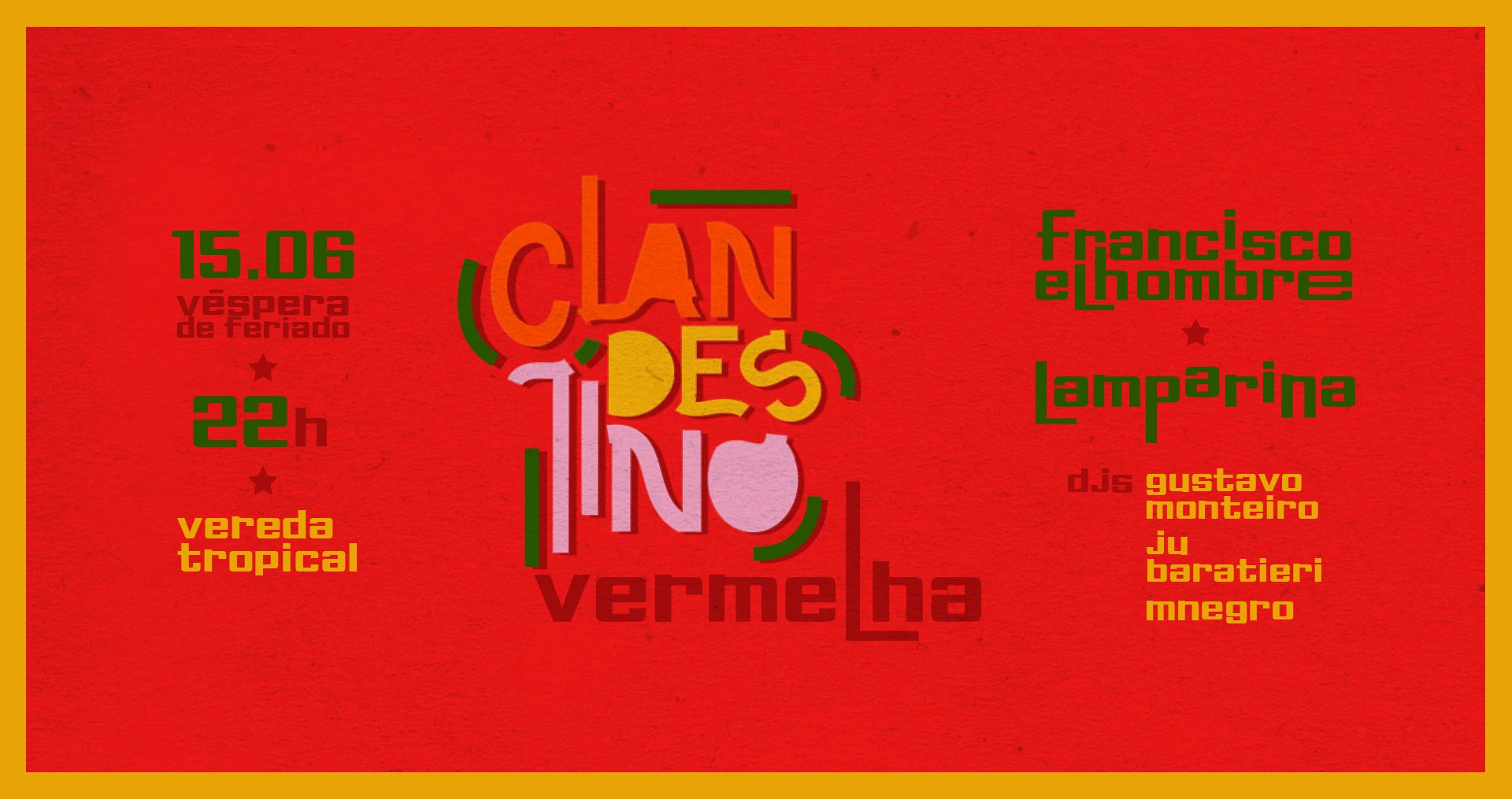 Clandestino Vermelha! Cover