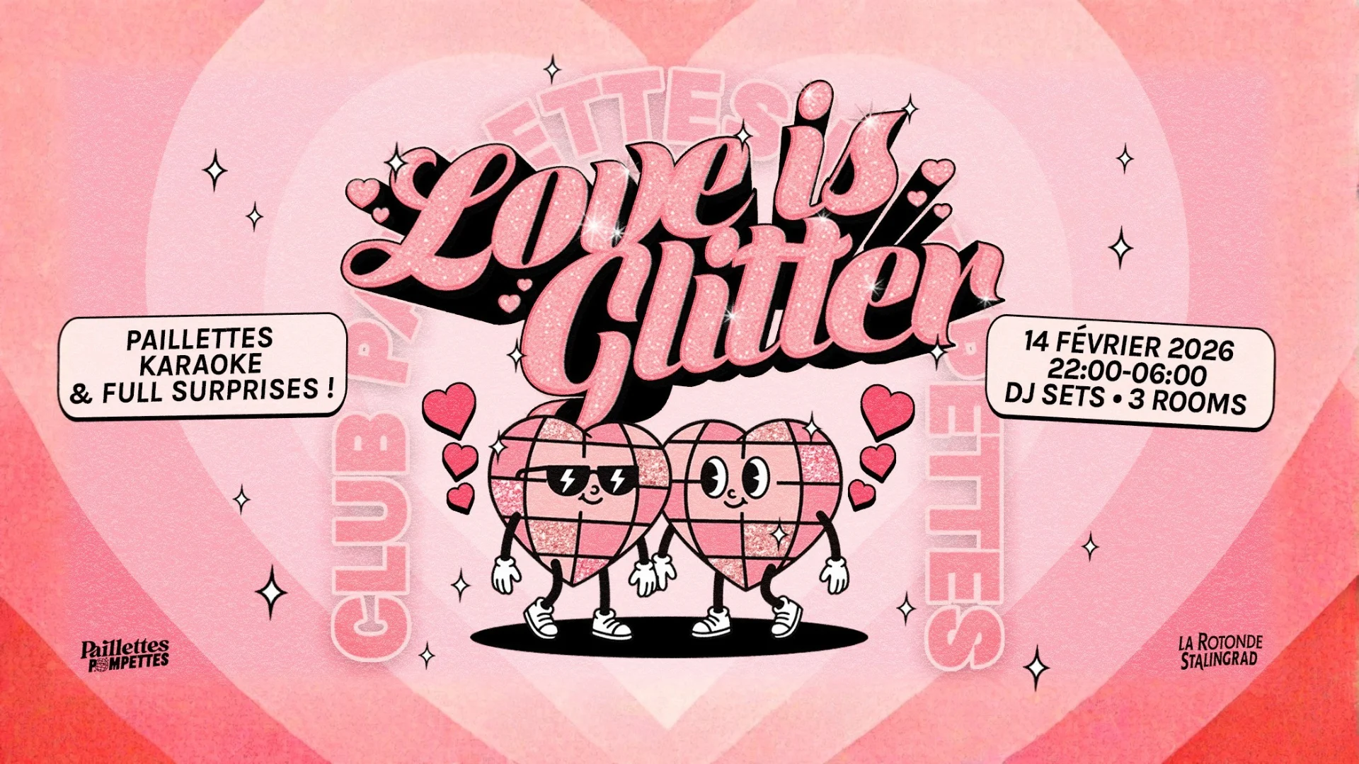 Billetterie À L’Entrée - Paillettes Pompettes · Love Cover