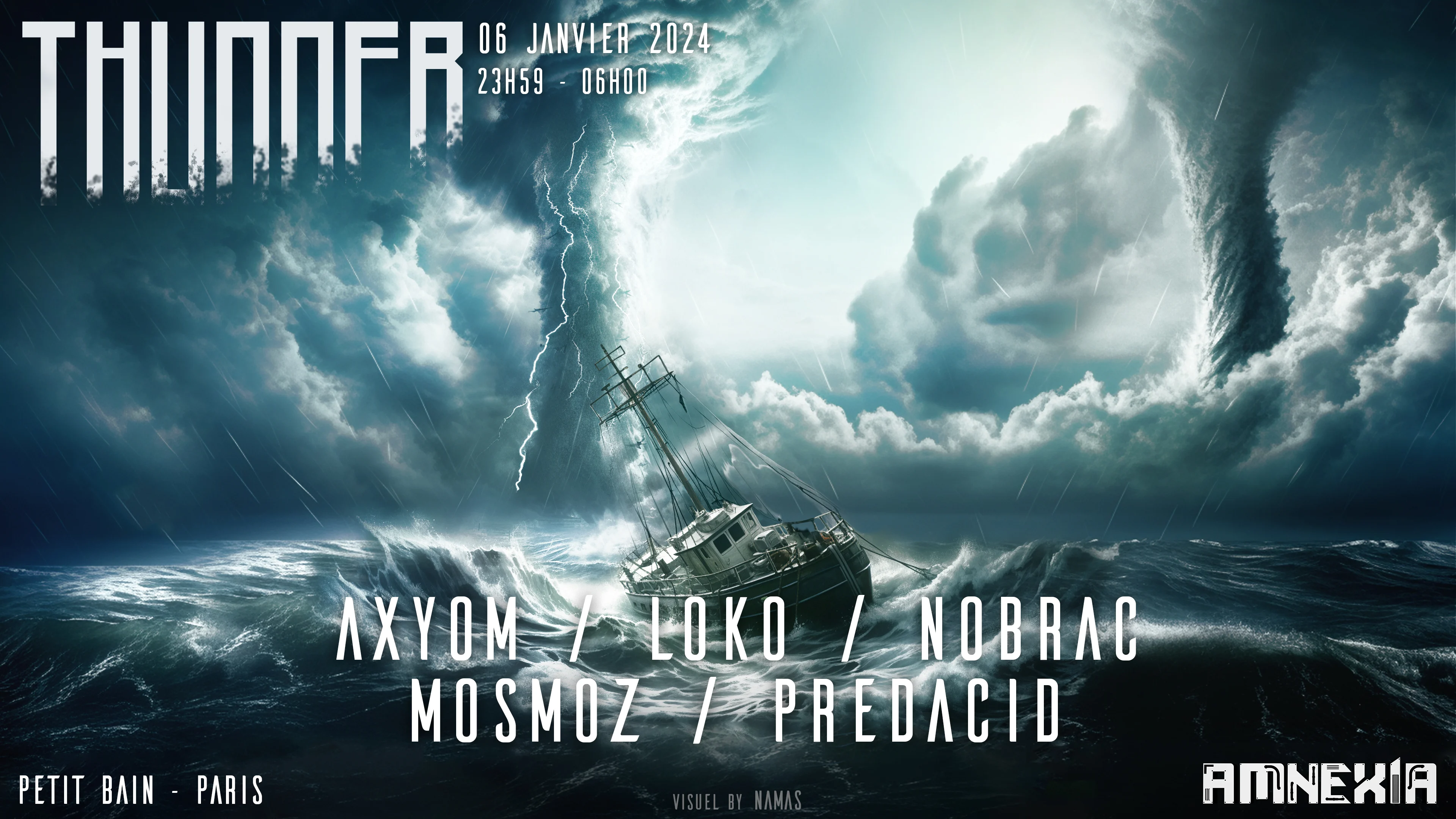 Thunder X Petit Bain : Axyom + Loko + Mosmoz + Nobrac Cover