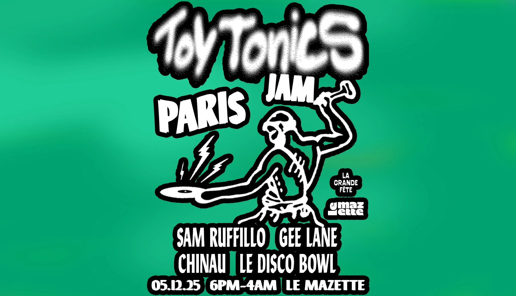Toy Tonics Invite Sam Ruffillo, Gee Lane, Le Disco Bowl Cover