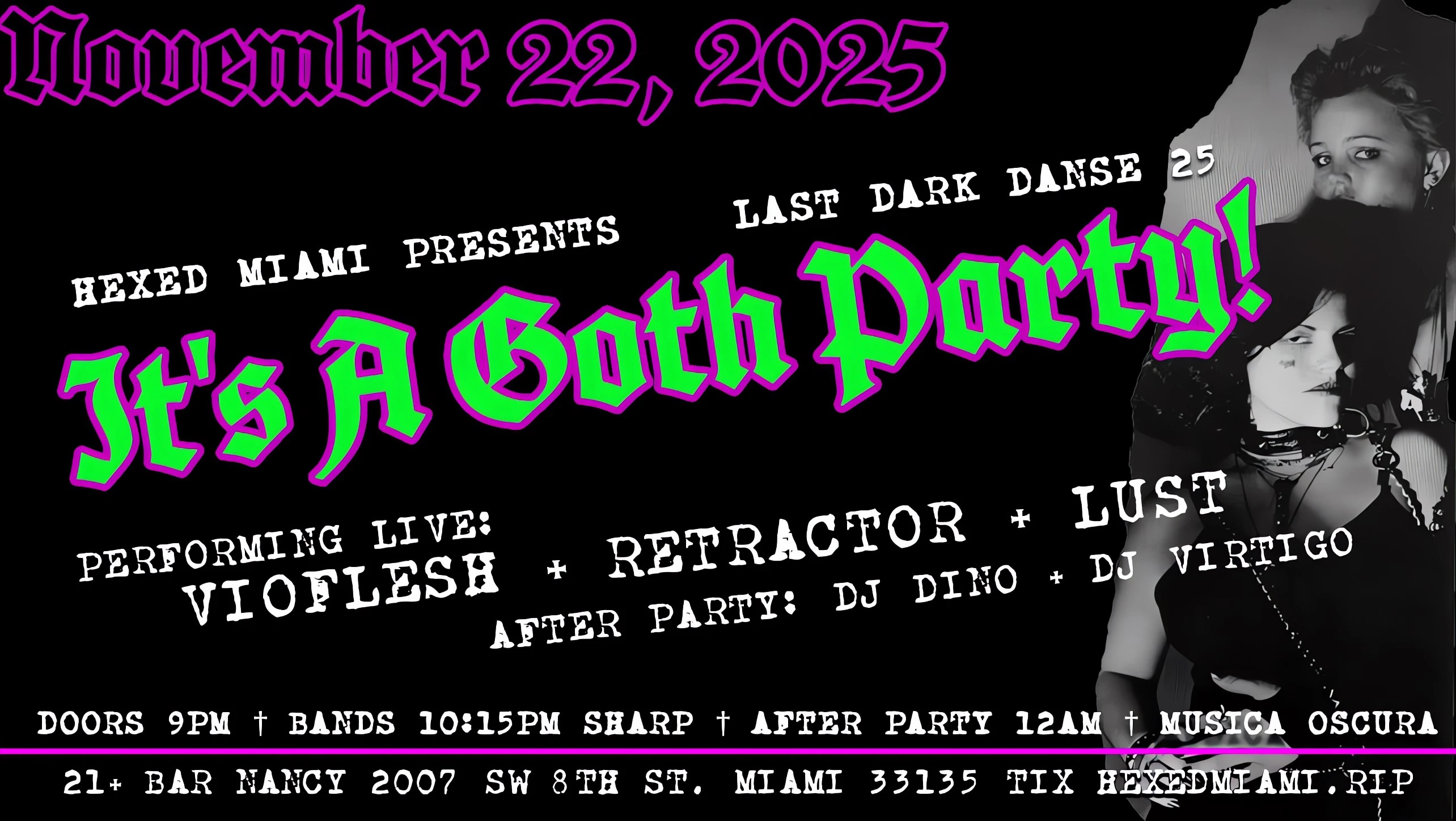Hexed Miami Its A Goth Party Ft. Vioflesh+Retractor+Lust Cover